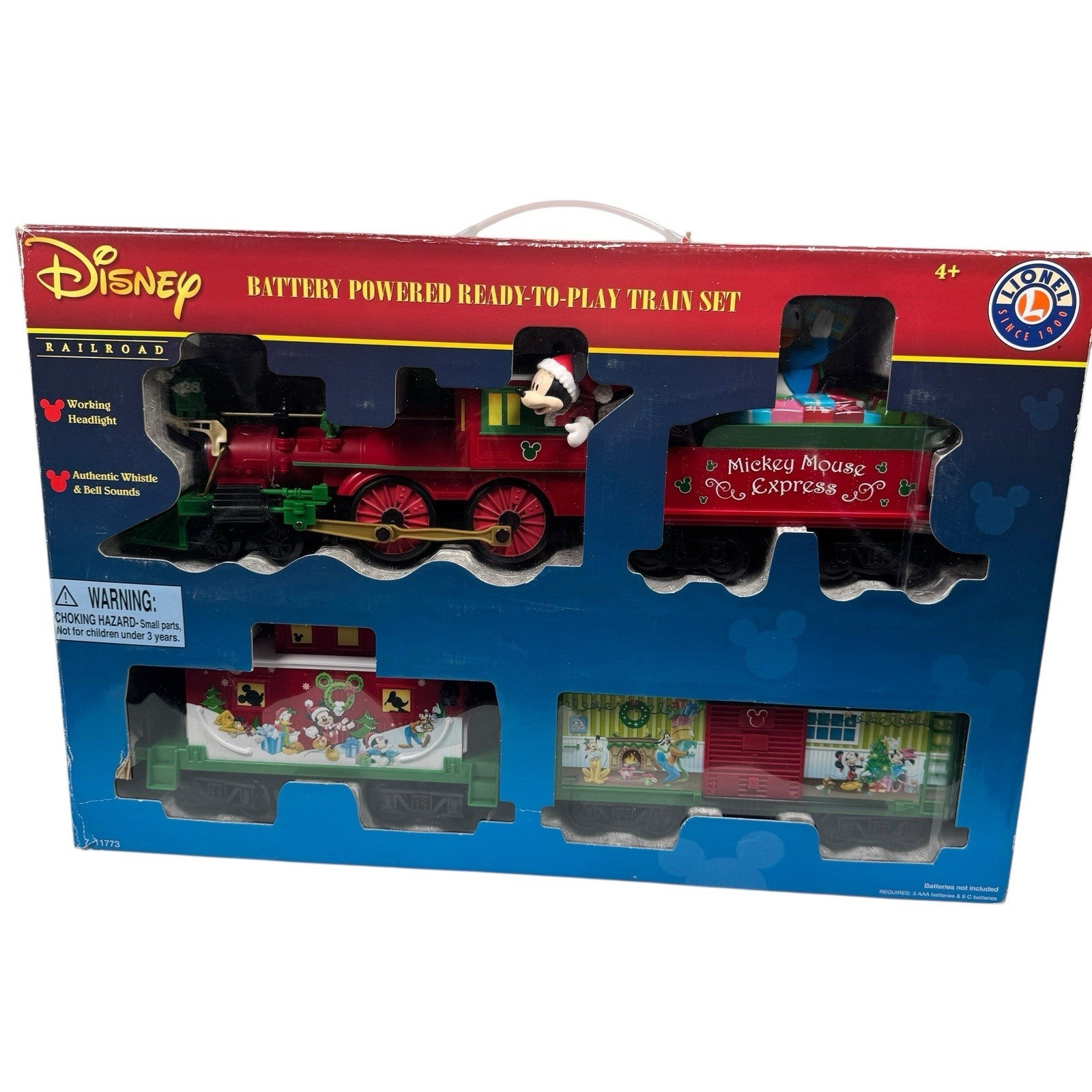Lionel Mickey Mouse Disney 2021 Christmas Rail Road Train Set 7-11773 Tested