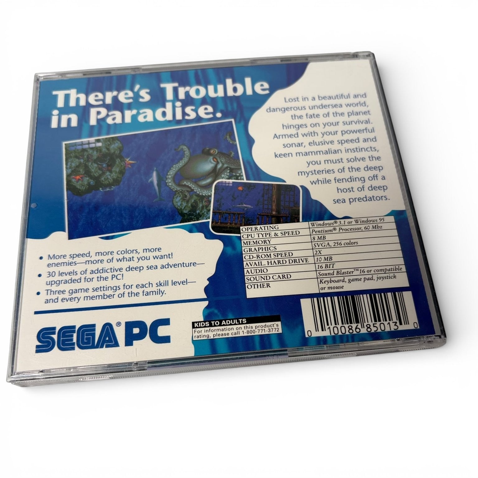 Ecco the Dolphin SEGA PC Windows CD-ROM Classic Adventure Video Game