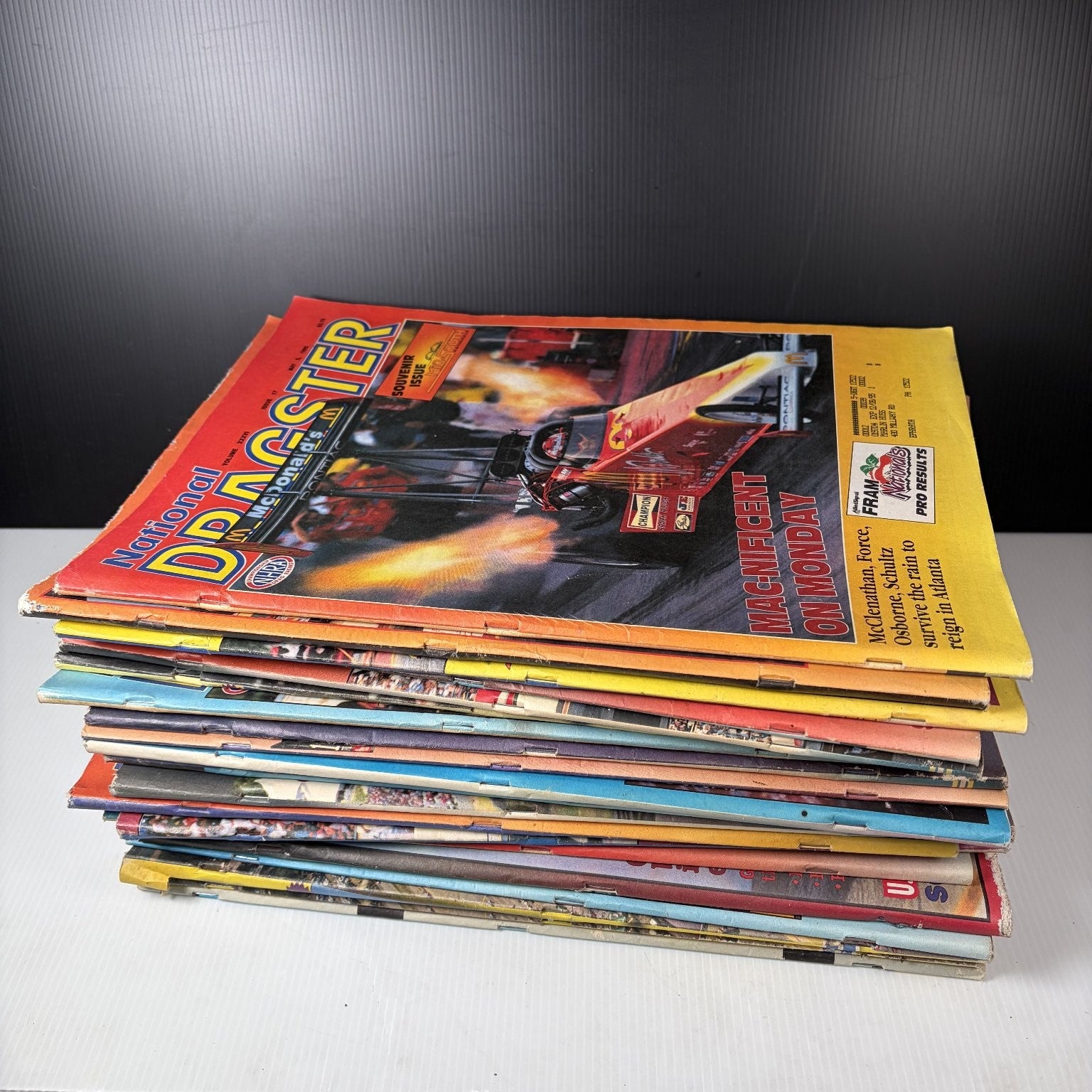 Lot of 20 National Dragster Magazine May - July 1995 NHRA Racing