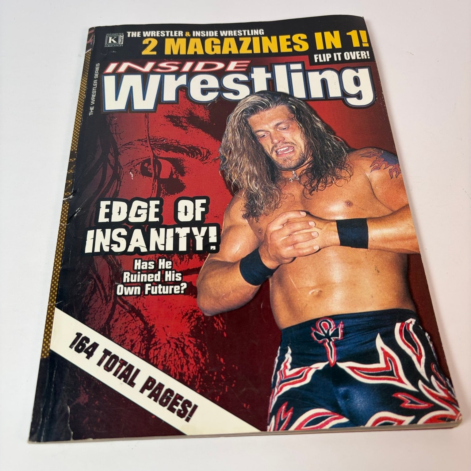 The Wrestler Inside Wrestling Magazine March 2005 Kurt Angle Edge WWE
