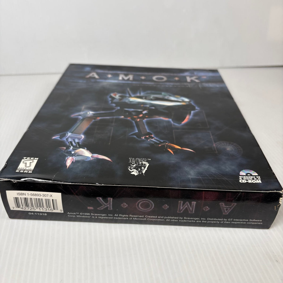 AMOK PC CD-ROM Big Box Video Game Action Shooter Mech Combat Complete