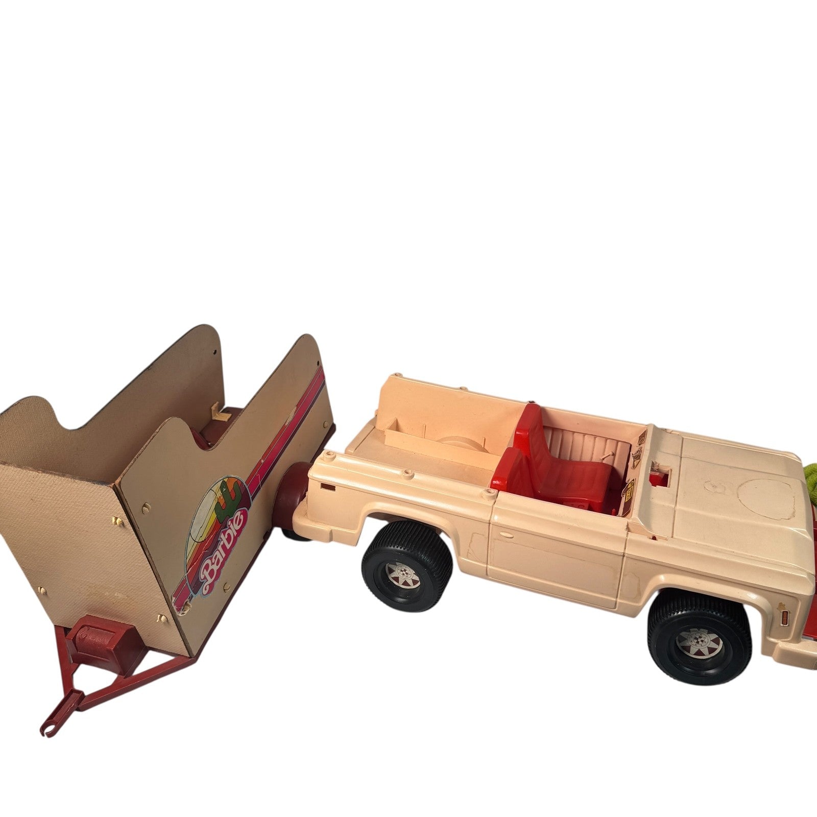 Vintage Barbie Western Camper Truck Horse Trailer 1970s Mattel AS IS Heavy Wear