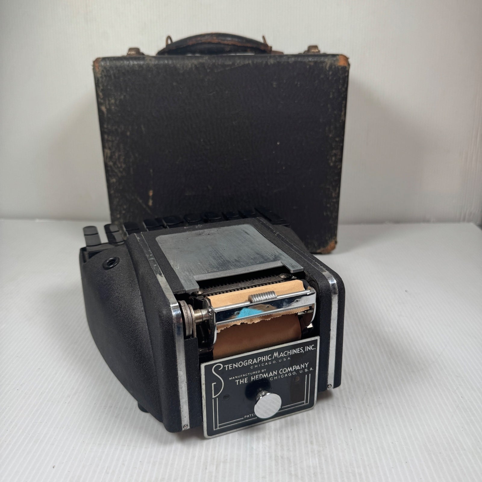 Vintage Stenographer Machine In Case Stenographic Machines Inc Hedman Co Chicago