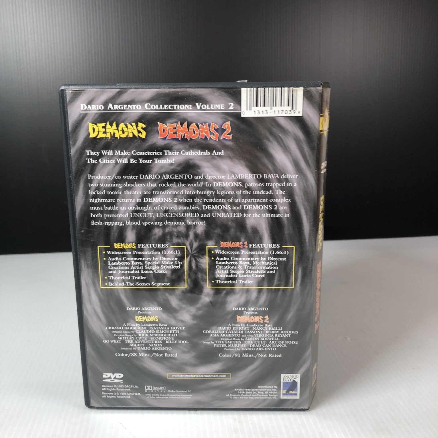 Demons & Demons 2 DVD Set 1985 1986 Limited Edition Collection Dario Argento