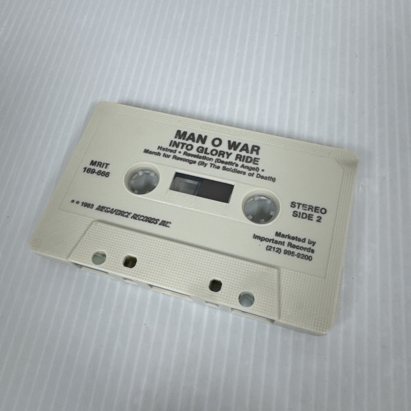 MANOWAR: Into Glory Ride Rare Vintage 1983 Megaforce Cassette Heavy Metal