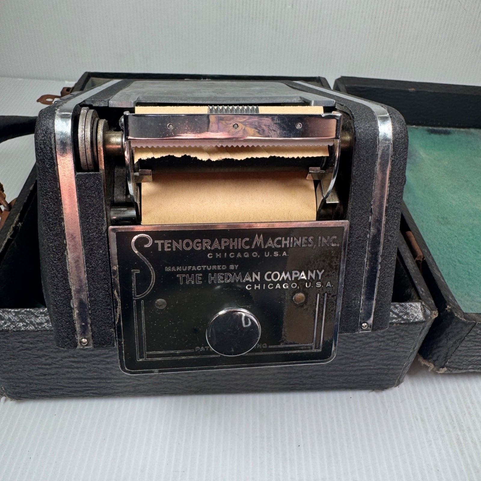 Vintage Stenographer Machine In Case Stenographic Machines Inc Hedman Co Chicago
