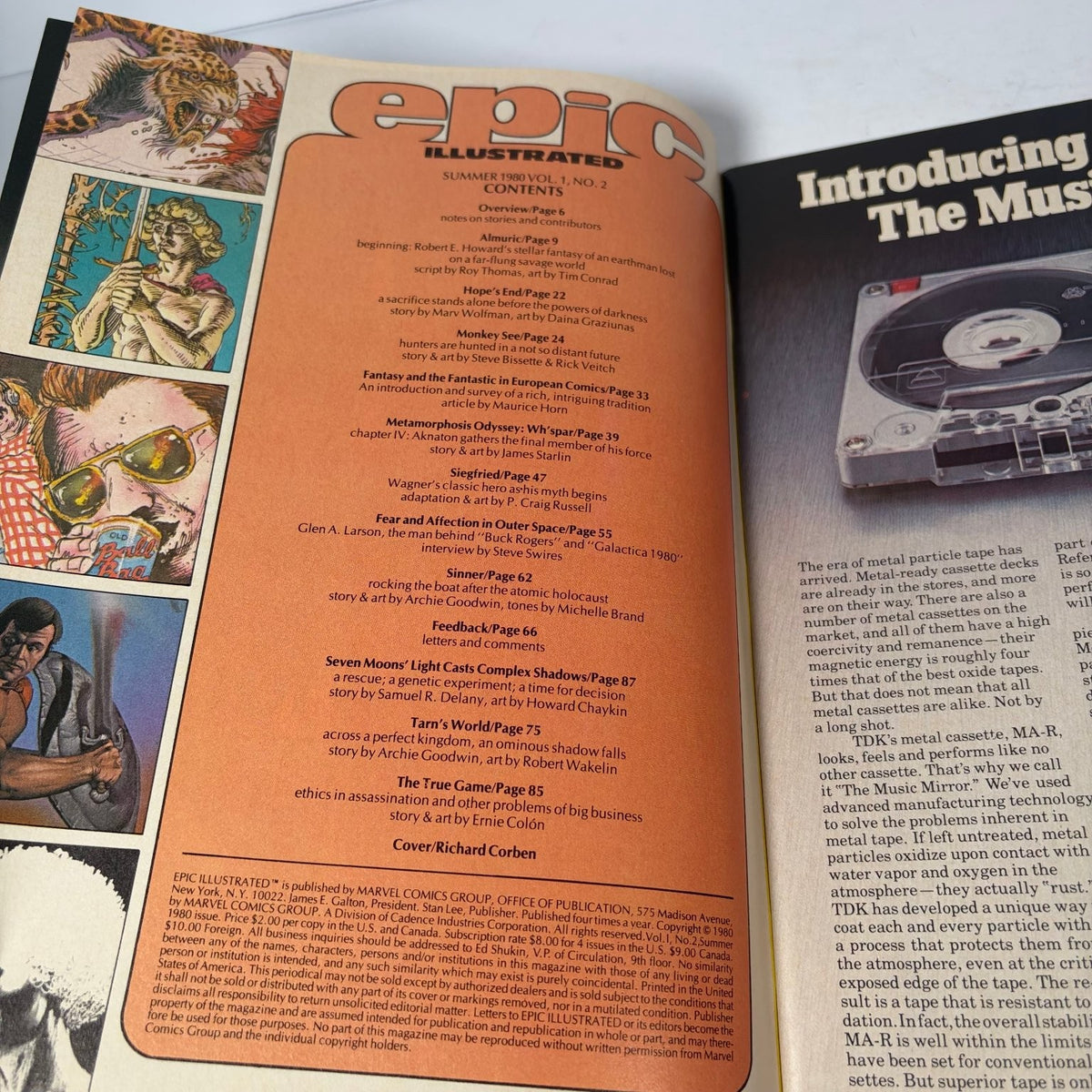 Epic Illustrated Magazine #2 Summer 1980 Richard Corben Cover Fantasy Sci-Fi