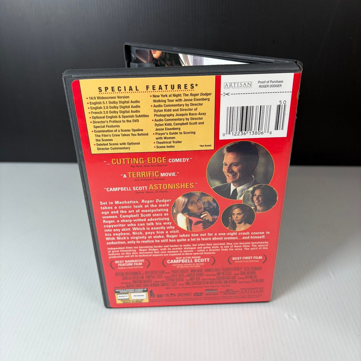 Roger Dodger DVD 2002 Campbell Scott Jesse Eisenberg Special Features