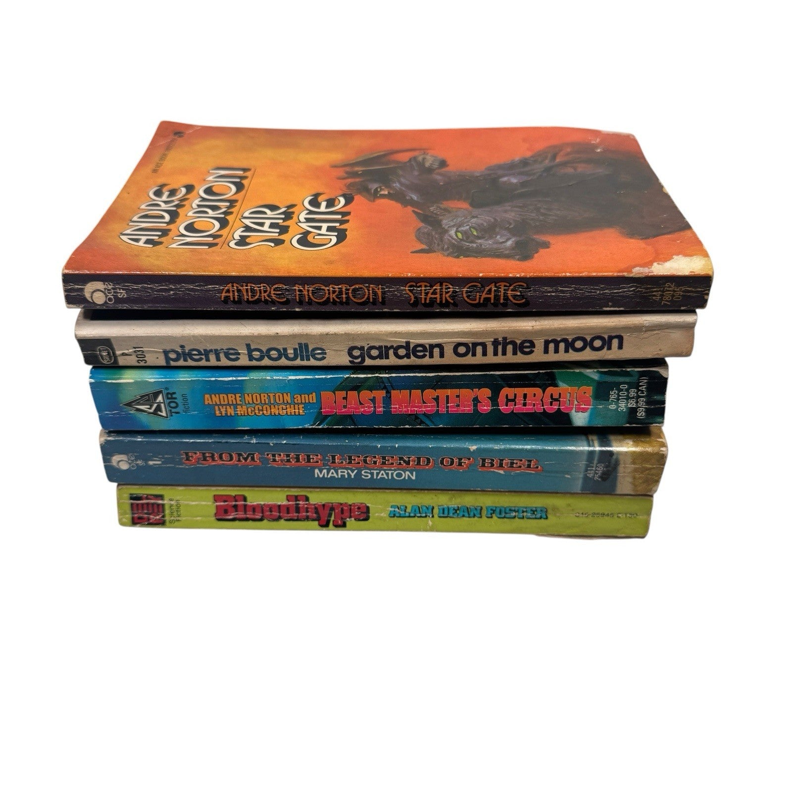 Lot Of 5 Vintage Sci-Fi Paperback Novels Garden On The Moon 1st Print & More