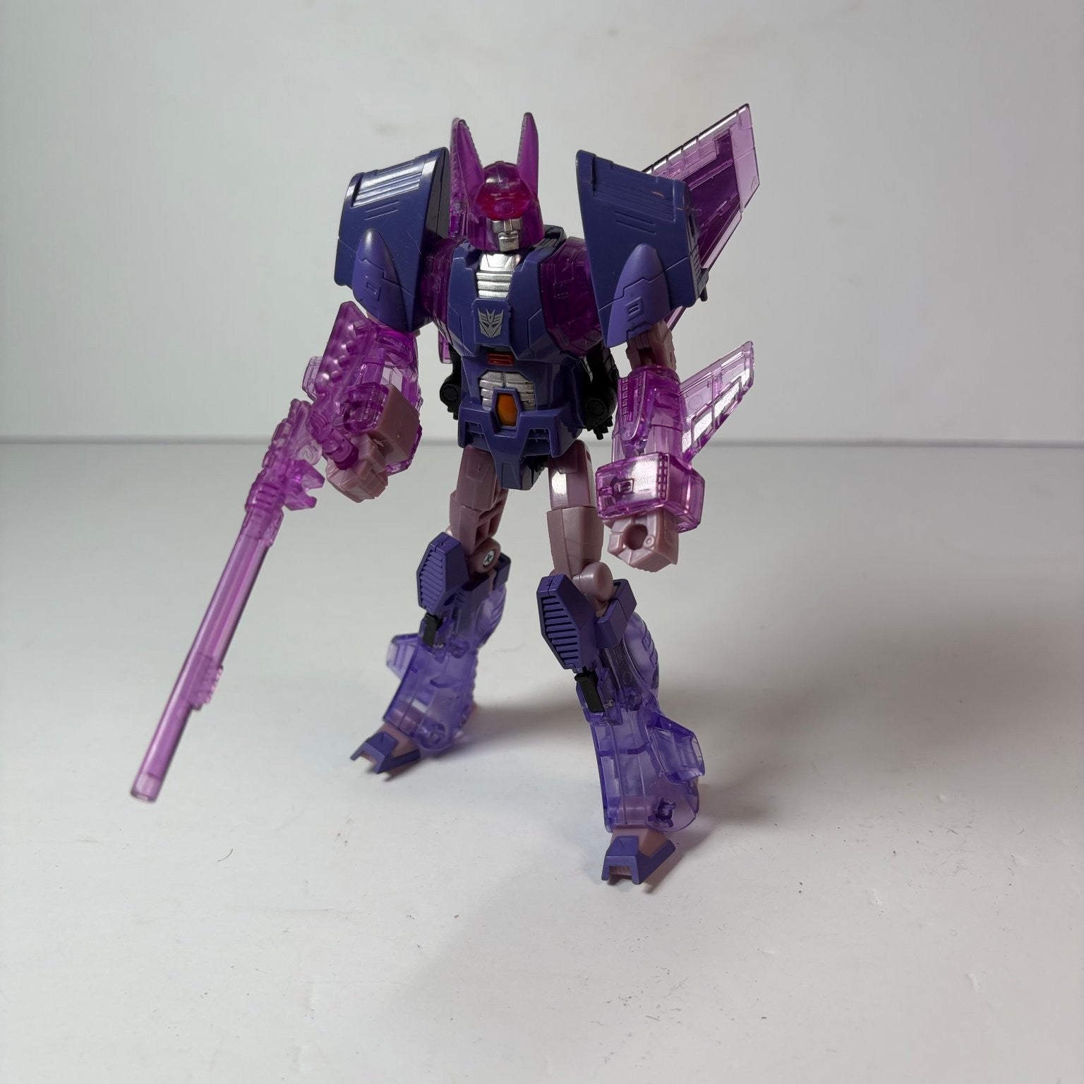 Transformers Armada Cyclonus Figure Translucent Purple w/ Accessory