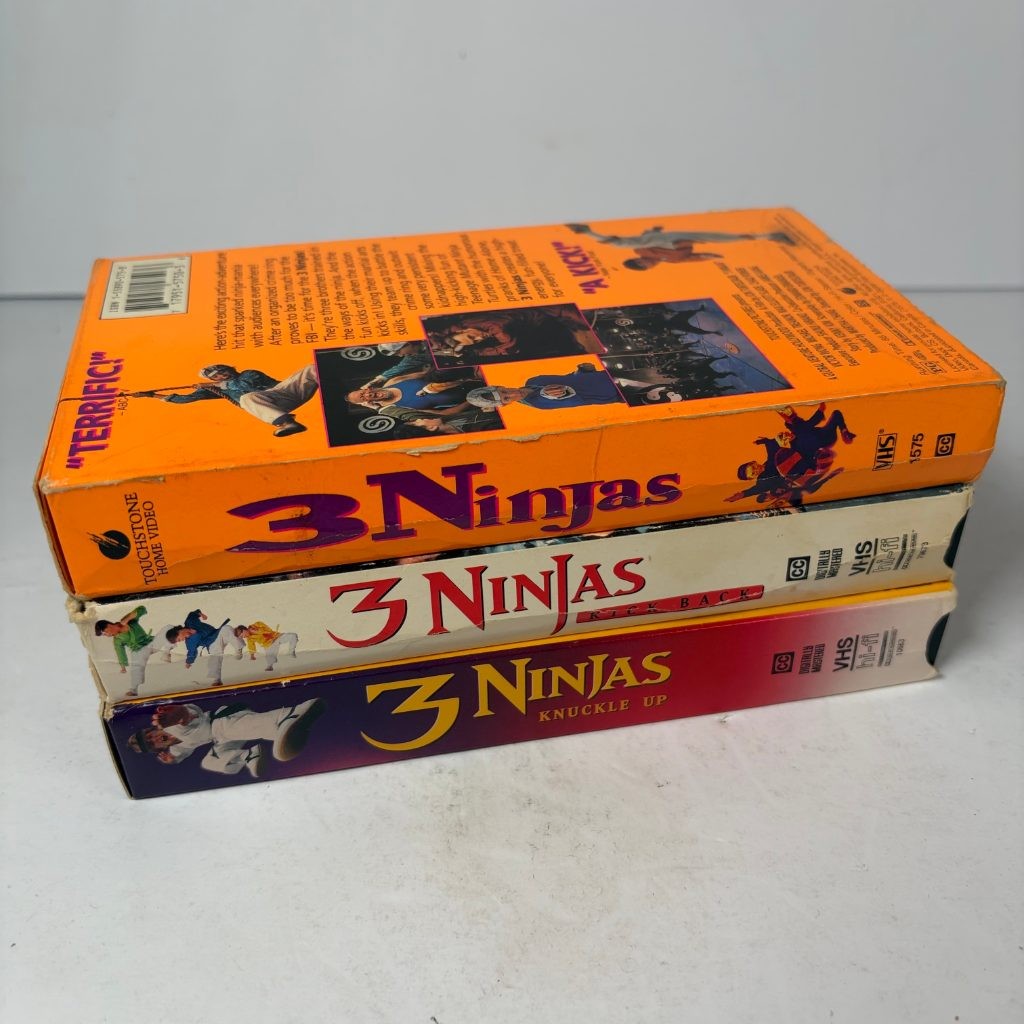3 Ninjas VHS Lot of 3 - 3 Ninjas Kick Back Knuckle Up Family Action Comedy