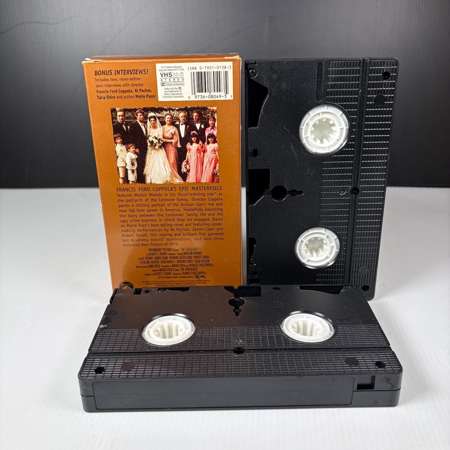 The Godfather VHS 1972 Crime Drama THX Mastered Bonus Interviews Paramount