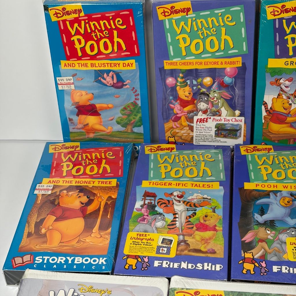 Disney Winnie the Pooh VHS Lot of 11 Sealed Tigger Movie Storybook Friendship