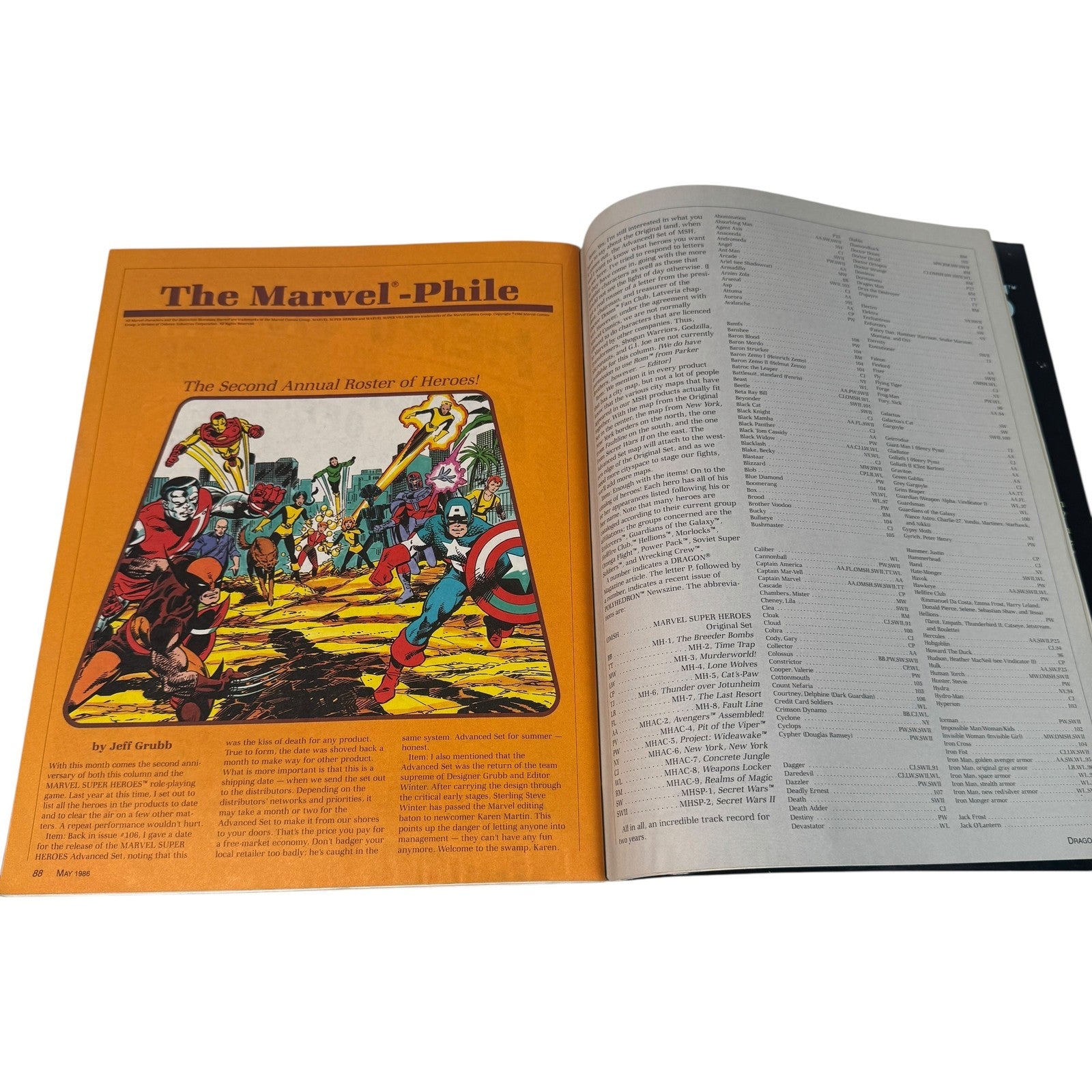 Vintage Dragon Magazine Issue 109 1985 Dungeons & Dragons Marvel-Phile MERP RPG