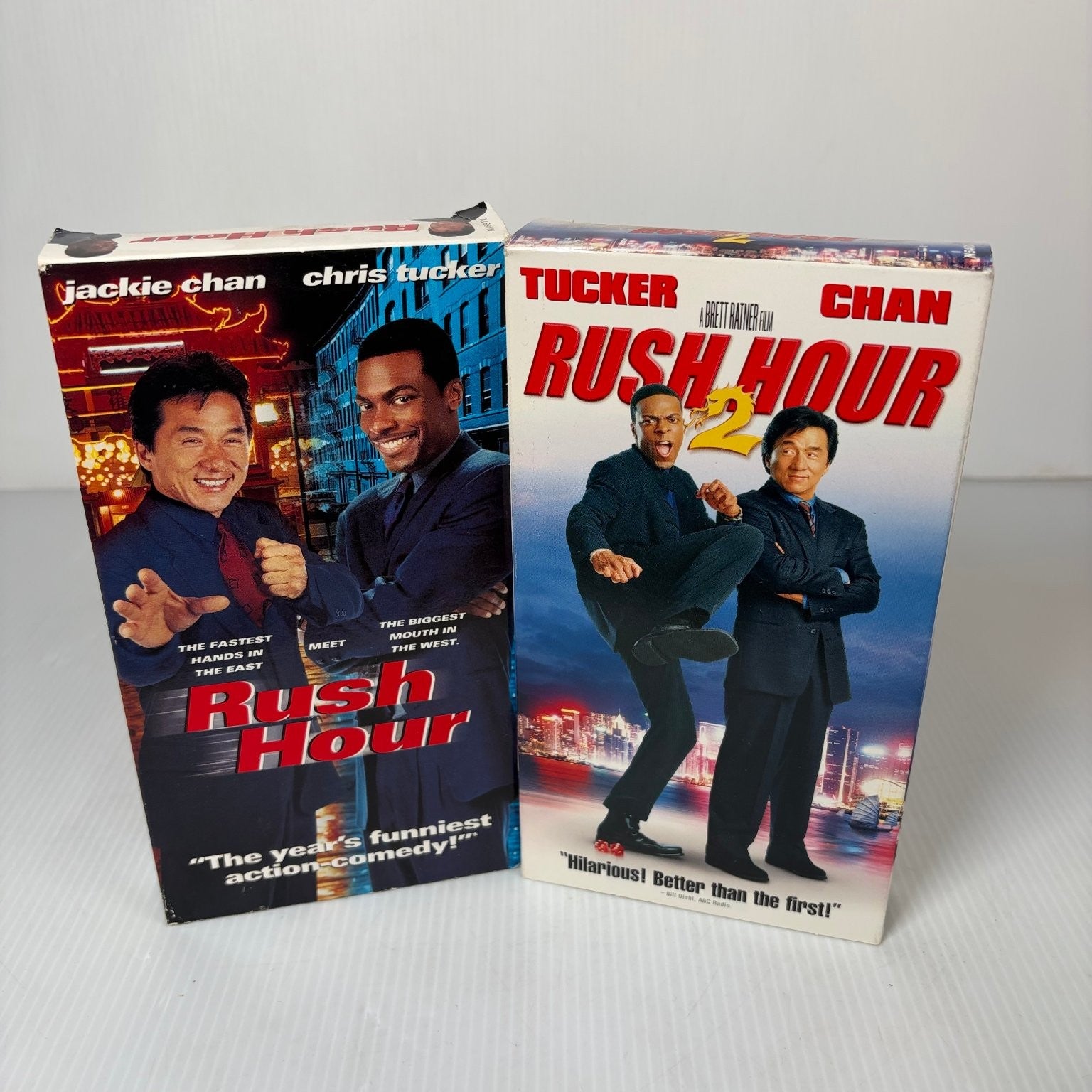 Rush Hour 1 & 2 VHS Lot 1998 2001 Action Comedy New Line Cinema Tucker Chan