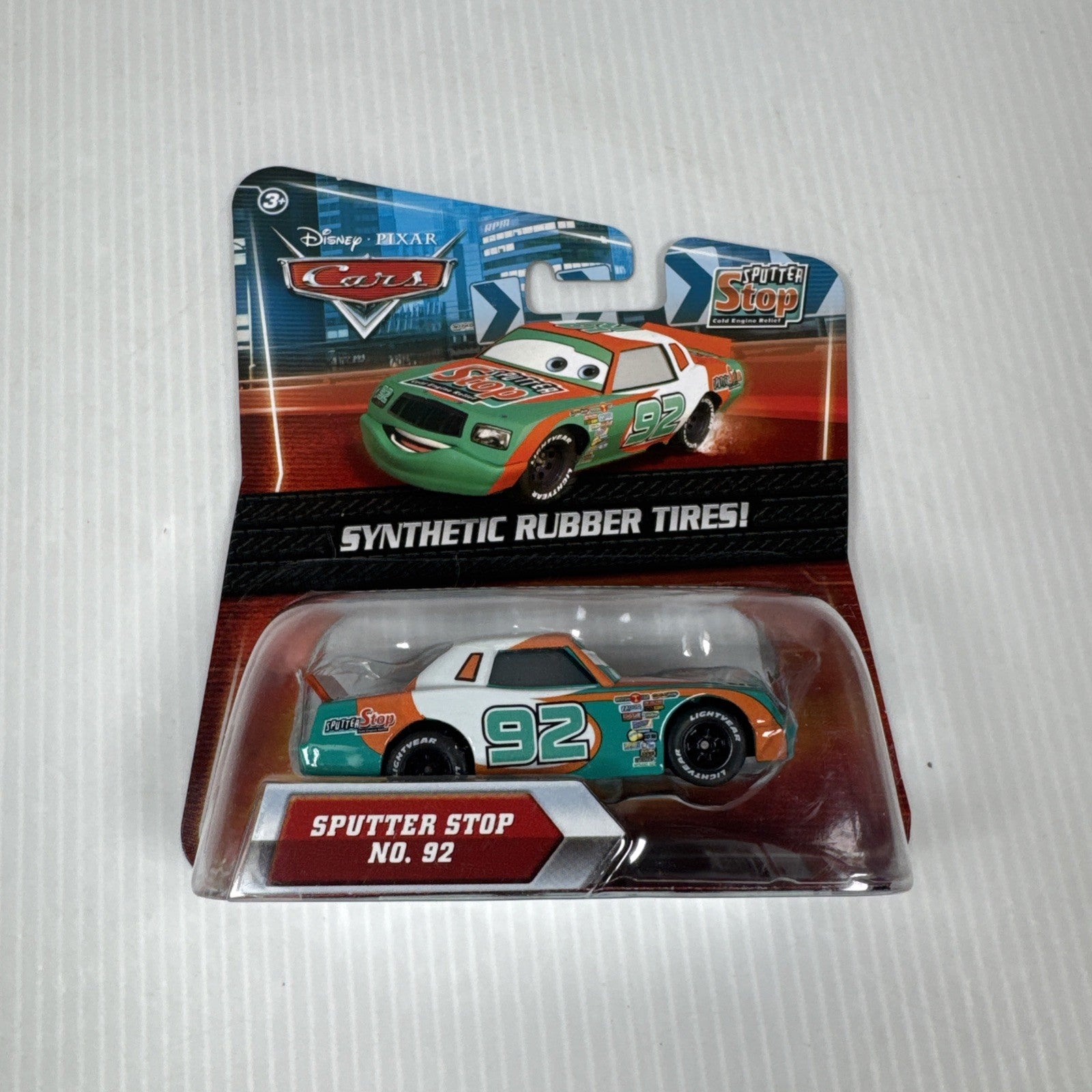 Disney Pixar Cars Sputter Stop No. 92 Synthetic Rubber Tires Kmart 2008 New