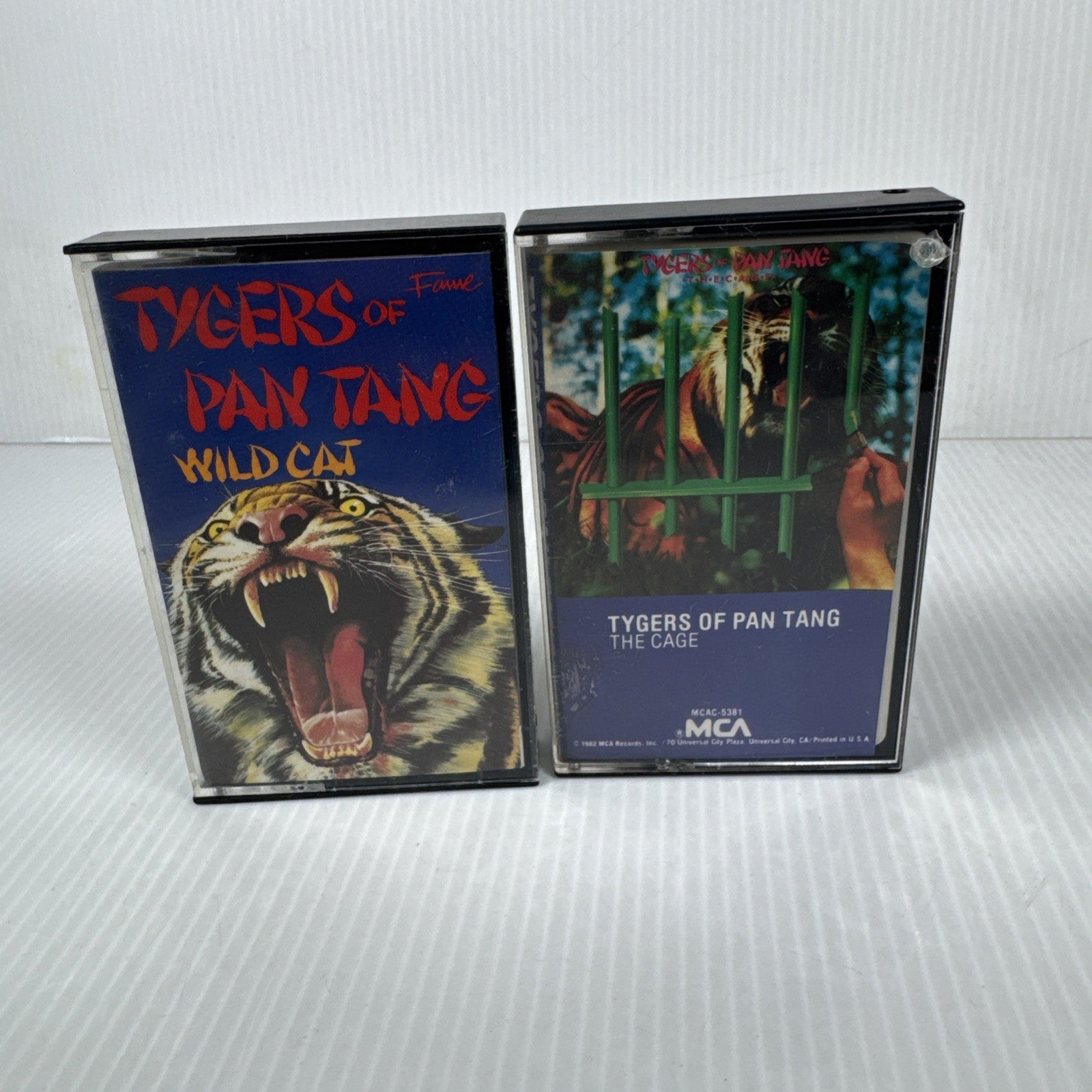 Tygers Of Pan Tang Cassette Lot Of 2 Wild Cat & The Cage Vintage 1980s Metal
