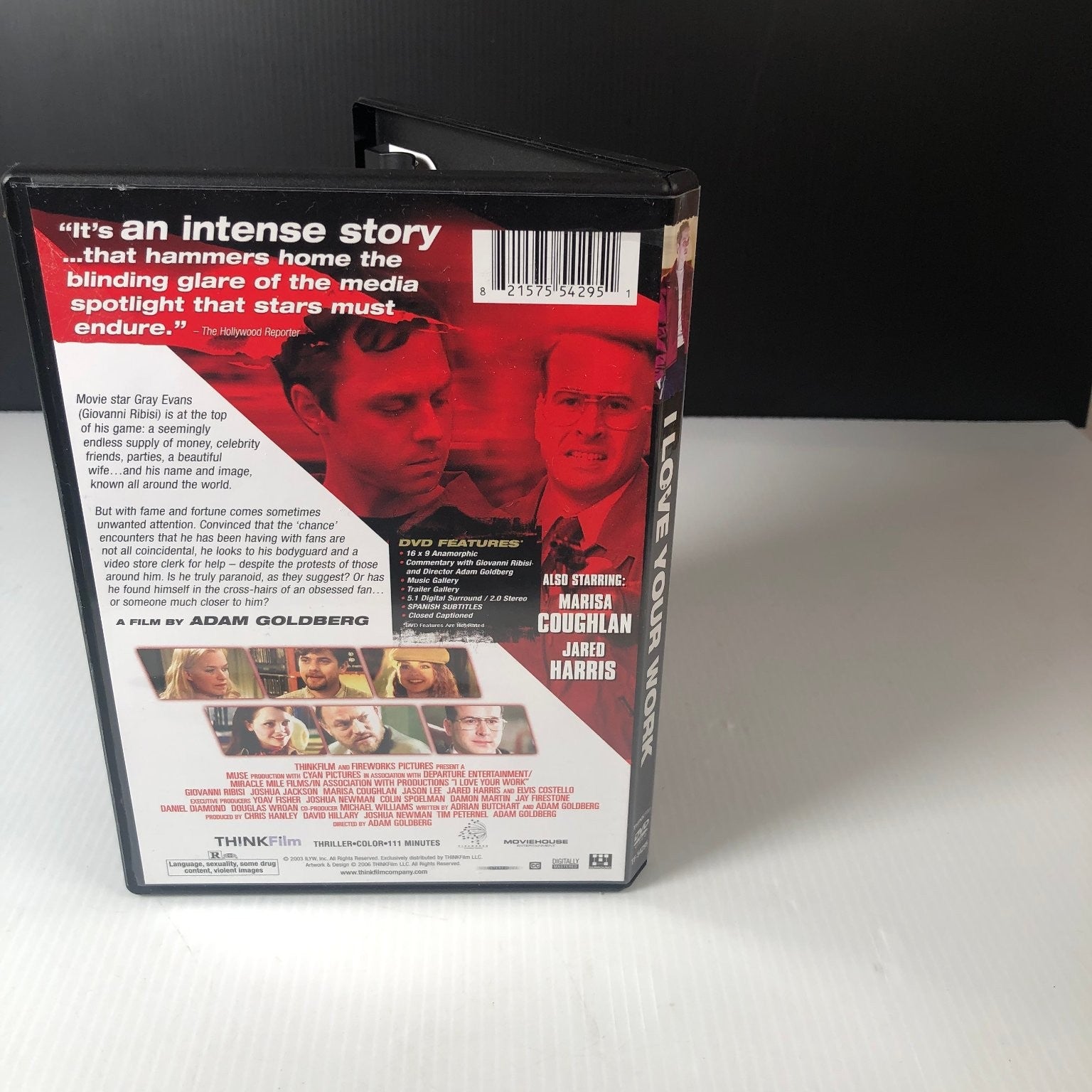 I Love Your Work DVD 2005 Thriller Giovanni Ribisi Adam Goldberg