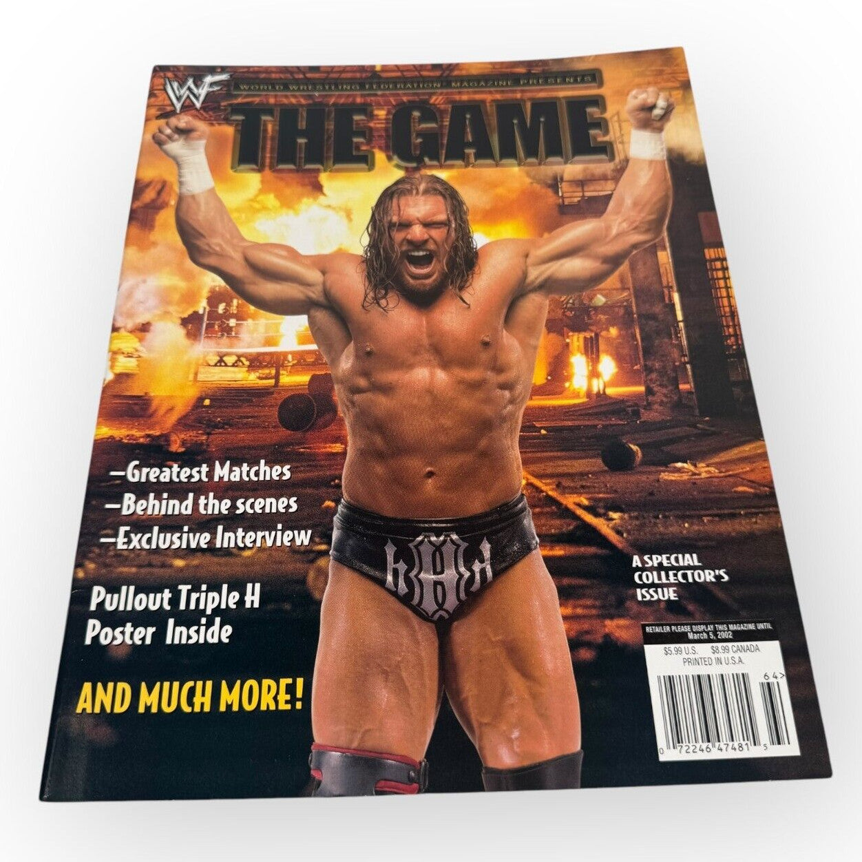THE GAME TRIPLE H WWF Magazine 2001 Special Collector's Issue w/ CD (No Poster)