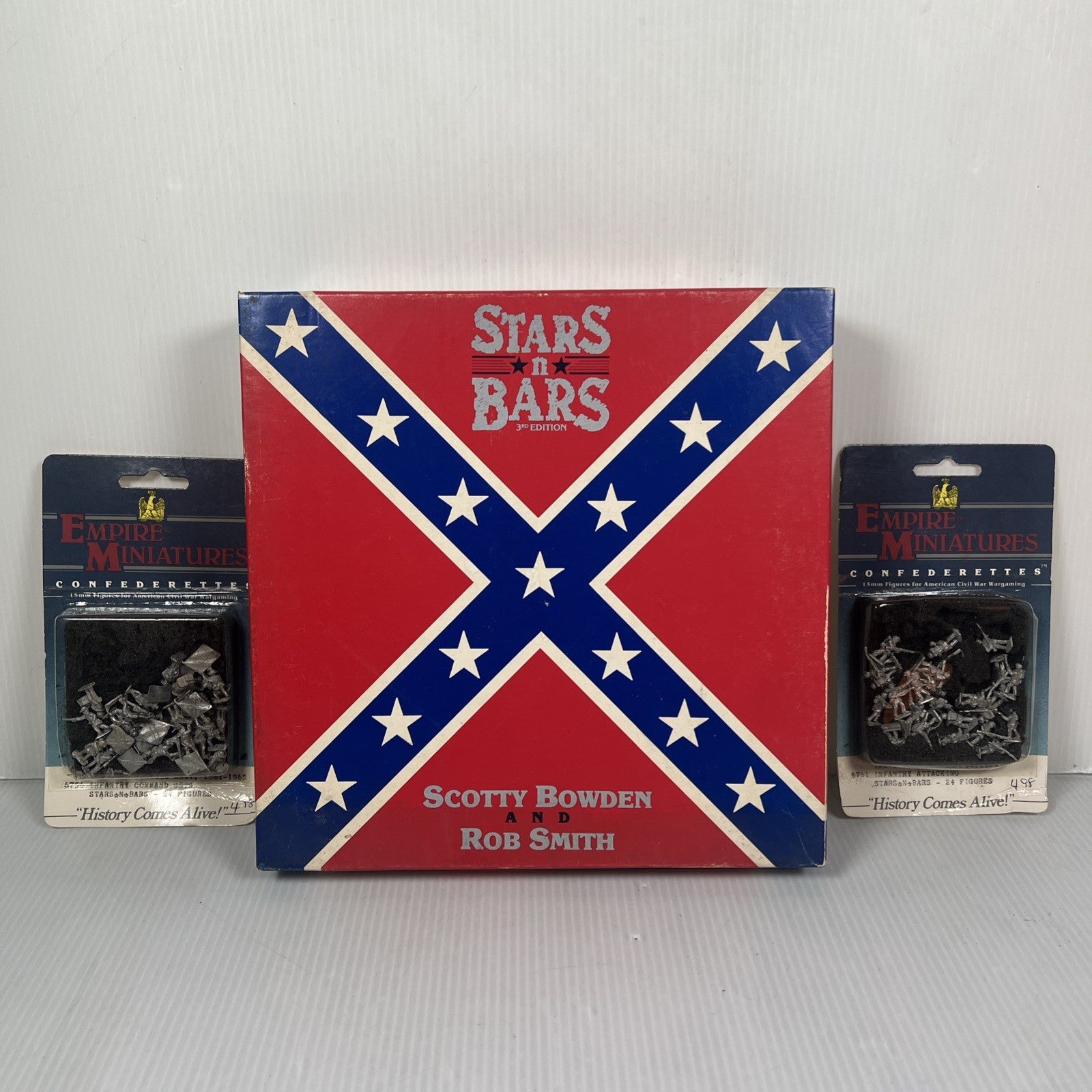 Empire Games Stars N Bars 3rd Ed 1985 Unpunched W/ Confederate Miniatures
