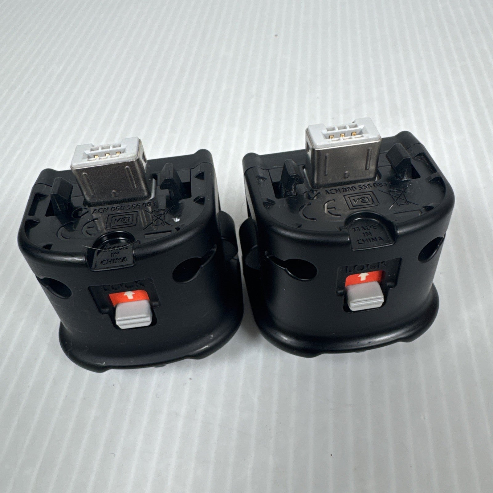 Lot Of 2 Nintendo OEM Wii Black Motion Plus Remote Adapter Attachment RVL-026