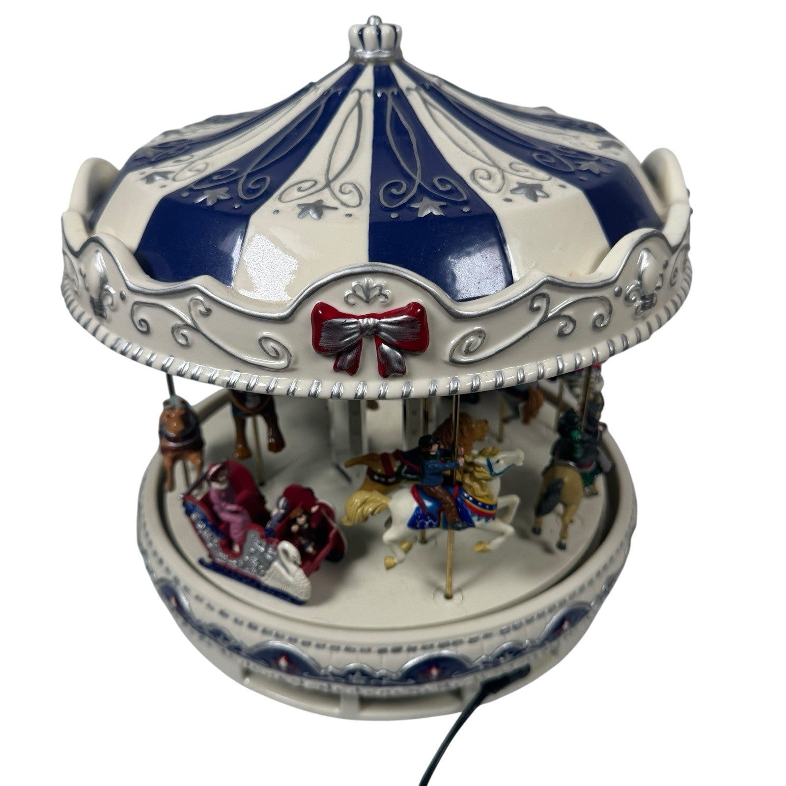 Mr. Christmas Porcelain Merry-Go-Round Carousel 30 Songs Tested & Working