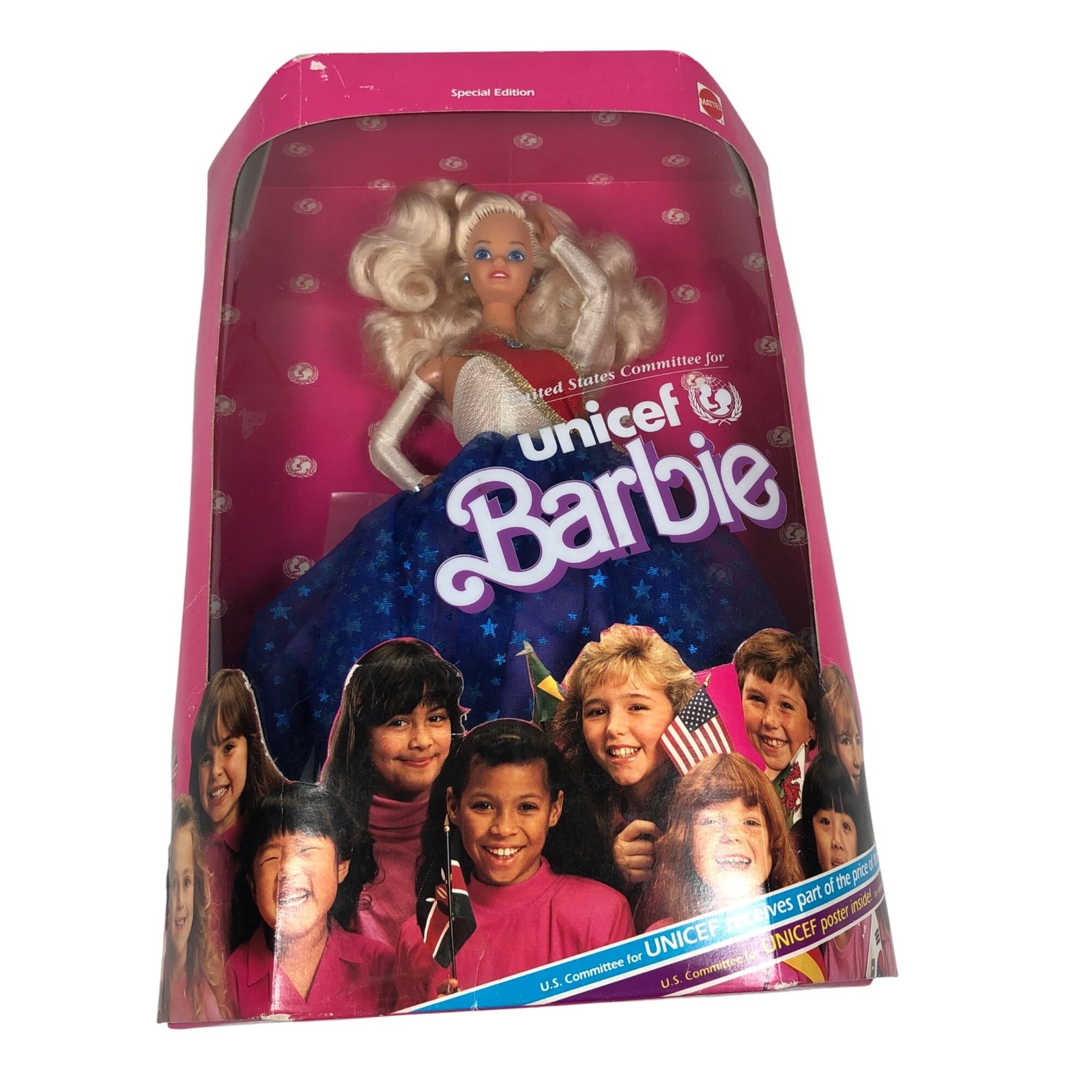 Special Edition UNICEF Barbie Doll In Original Packaging Vintage 1989 Mattel