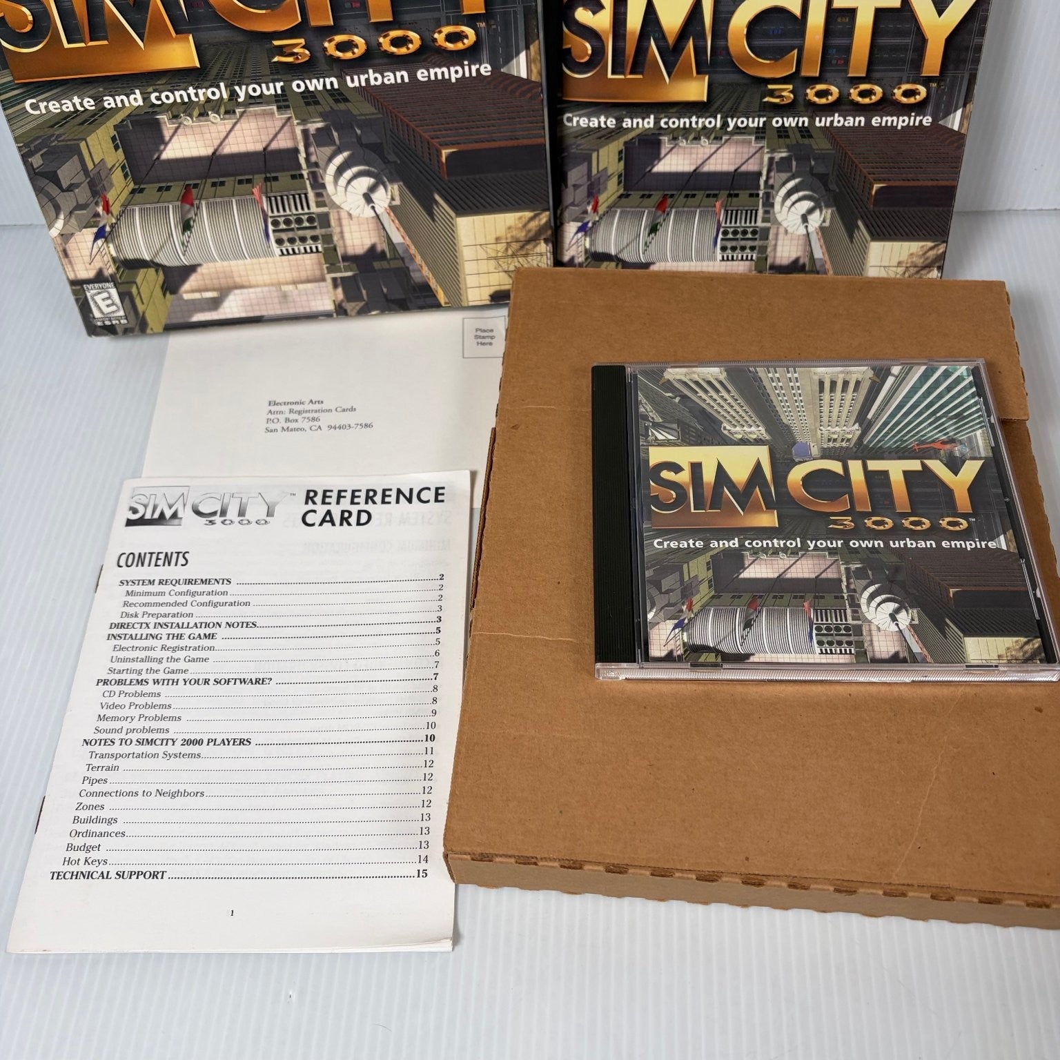 SimCity 3000 Big Box PC CD-ROM Video Game Maxis Simulation City Builder Complete