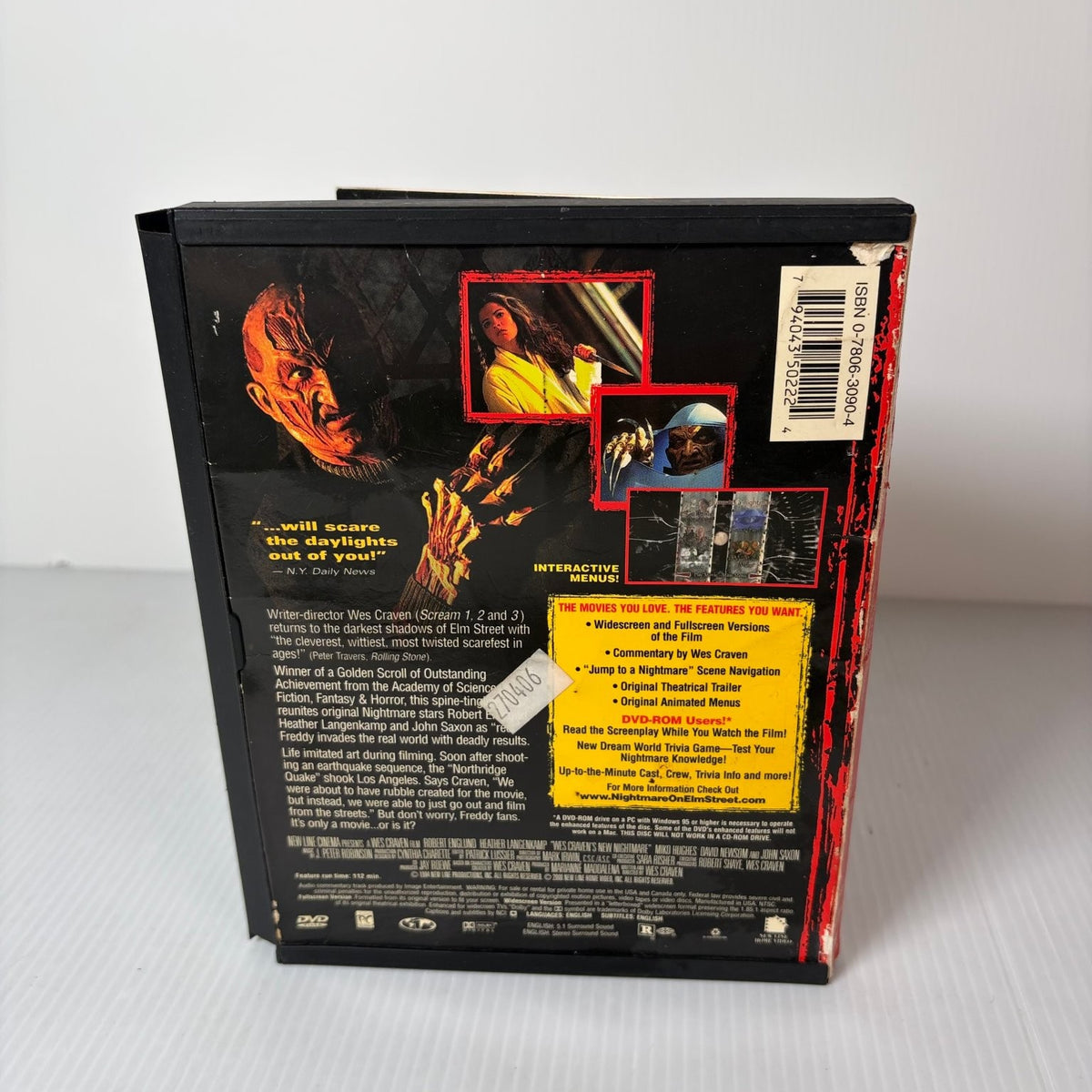 Wes Craven's New Nightmare DVD 1994 Robert Englund Horror Thriller