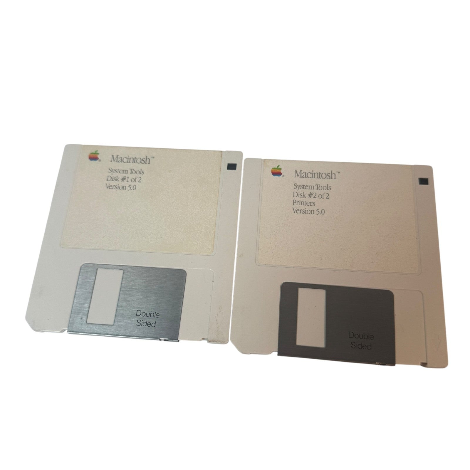 Vintage Macintosh System Tools Version 5.0 Disk #1 & 2 Set OEM System Software