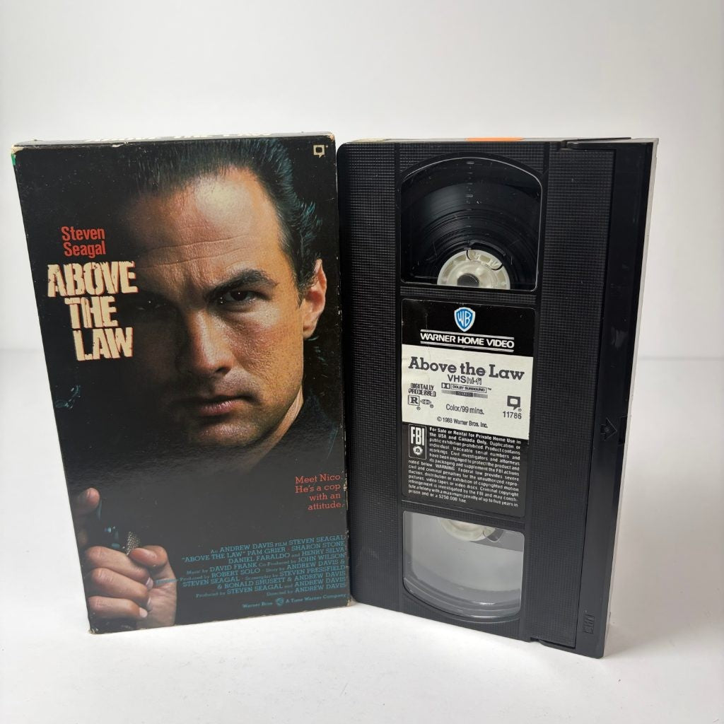 Above the Law VHS Steven Seagal Pam Grier Action Warner Home Video 1988