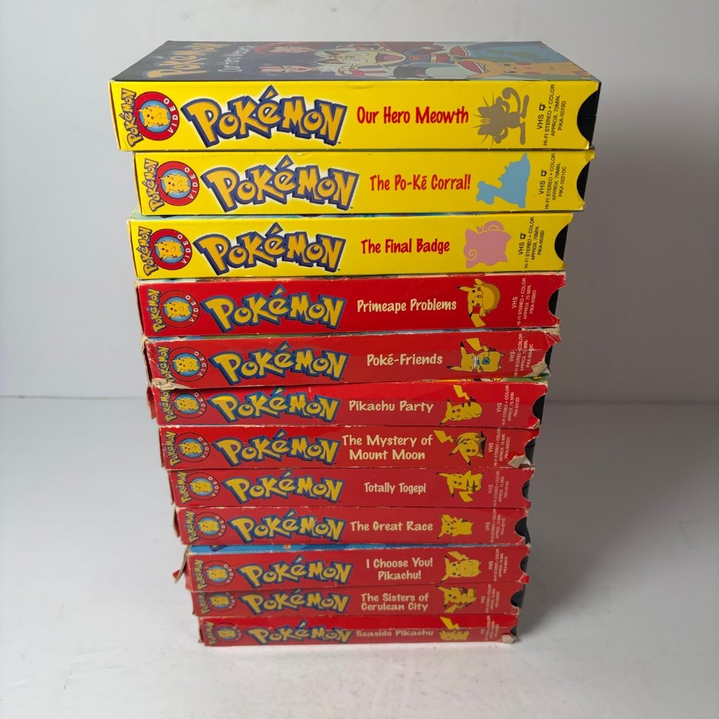 Pokemon VHS Lot of 12 Viz Video Pioneer Anime Tapes Pikachu I Choose You