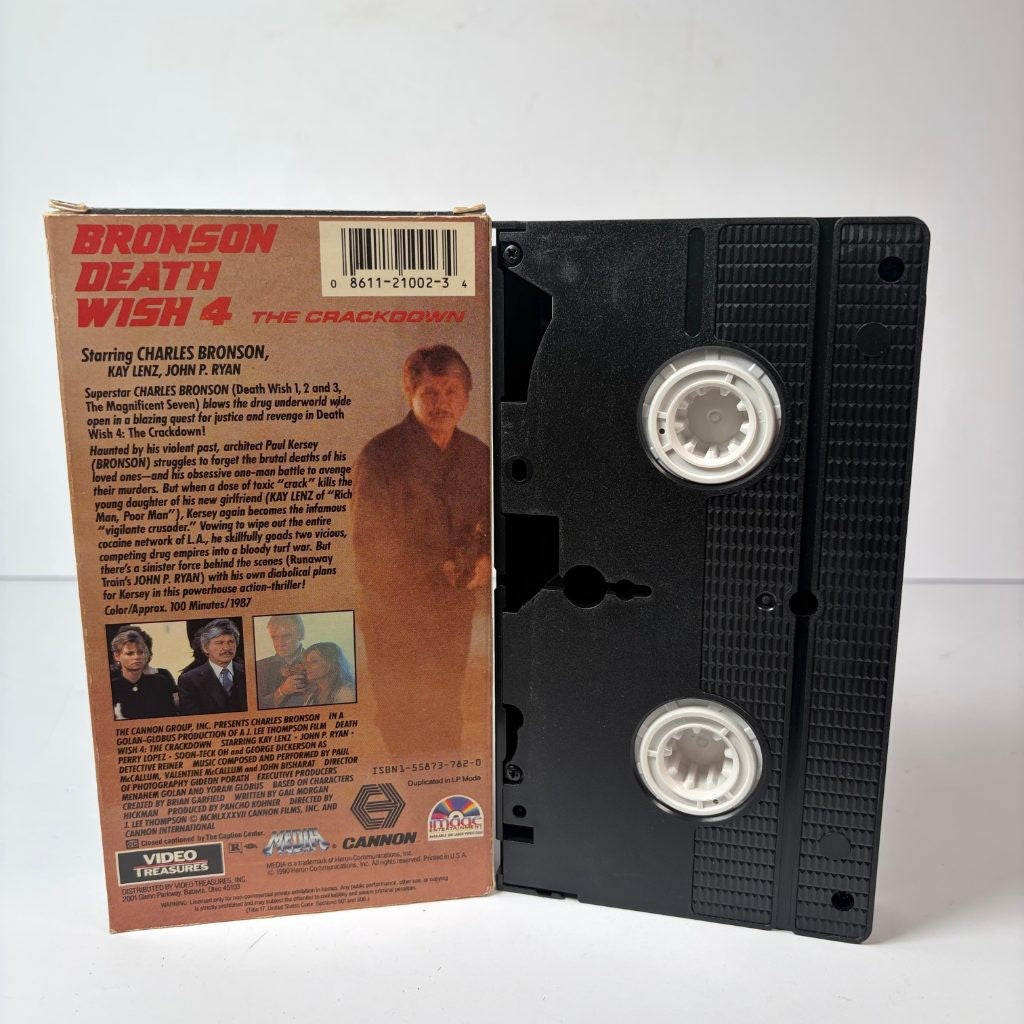 Death Wish 4 The Crackdown VHS Charles Bronson Cannon Media Video Treasures