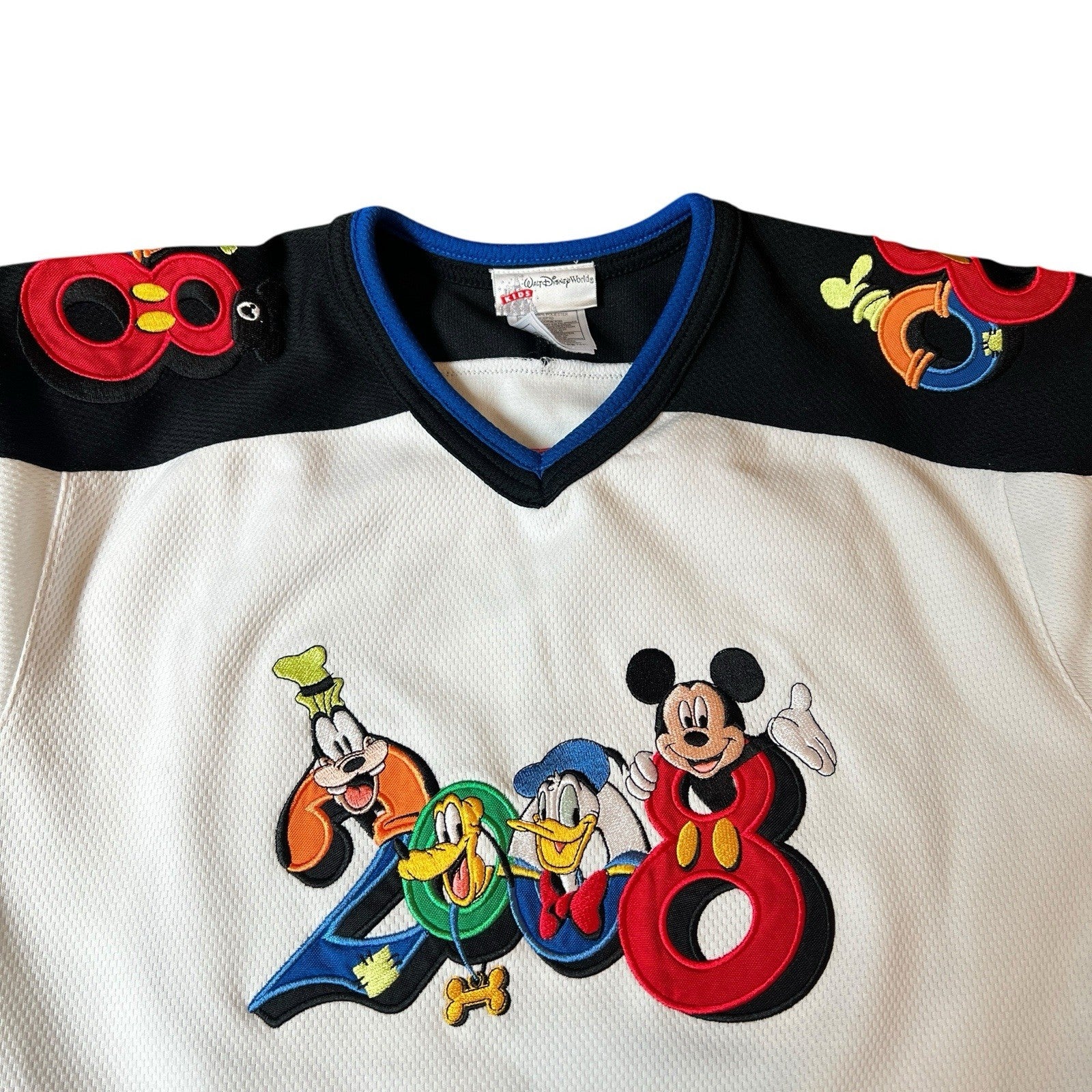 Walt Disney World 2008 Hockey Jersey Mickey & Friends Design Youth XL