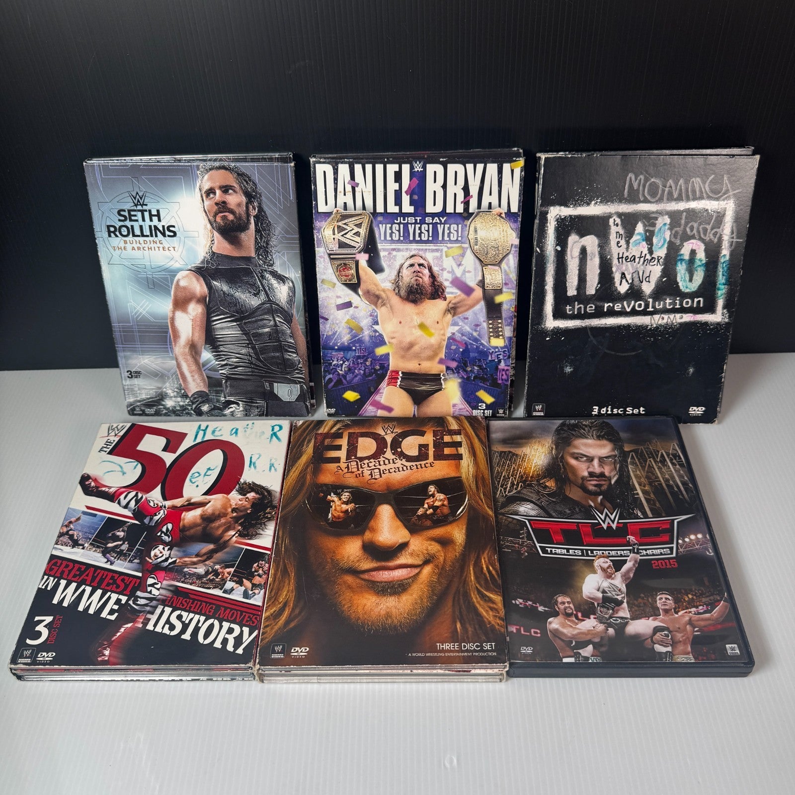 Lot of 24 WWE Wrestling DVD Sets Pay-Per-View Events & Superstar Collections