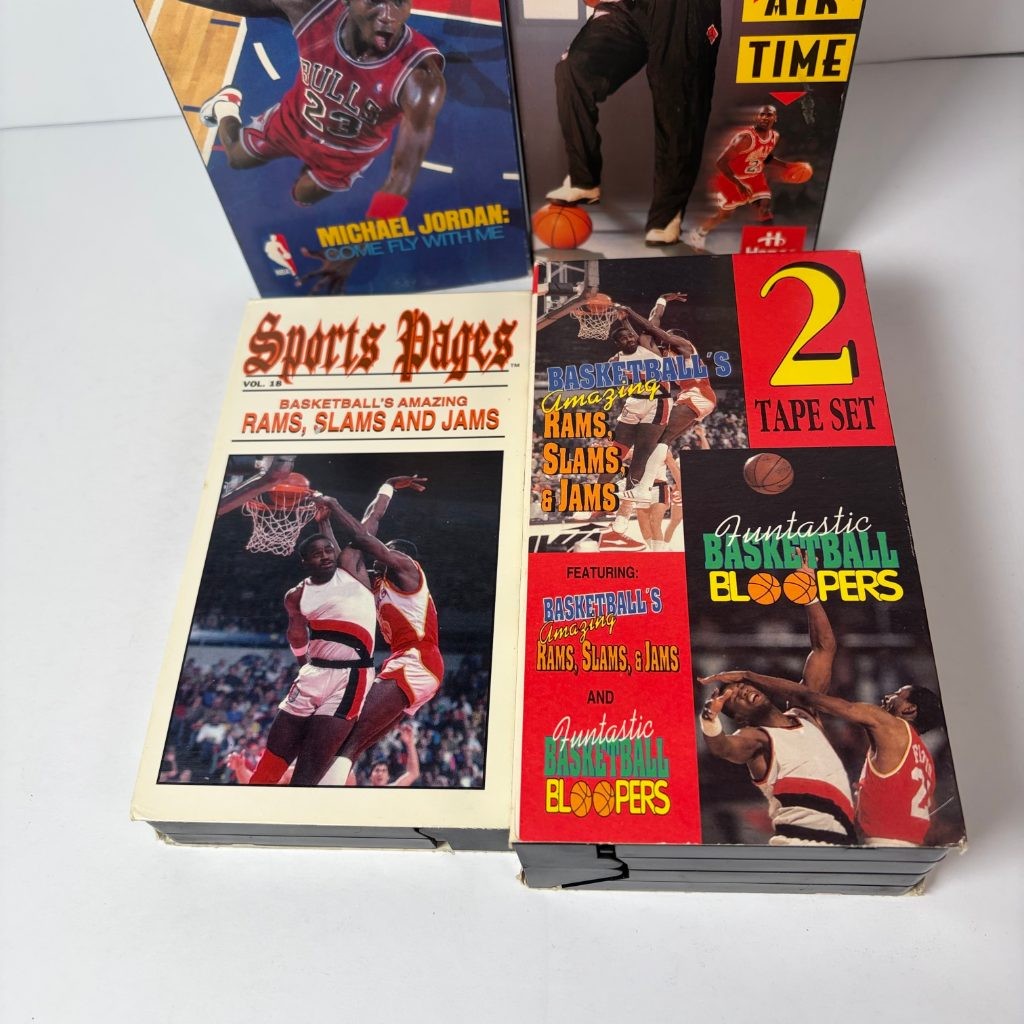 Michael Jordan VHS Lot Come Fly With Me Air Time Basketball Bloopers Rams Slams