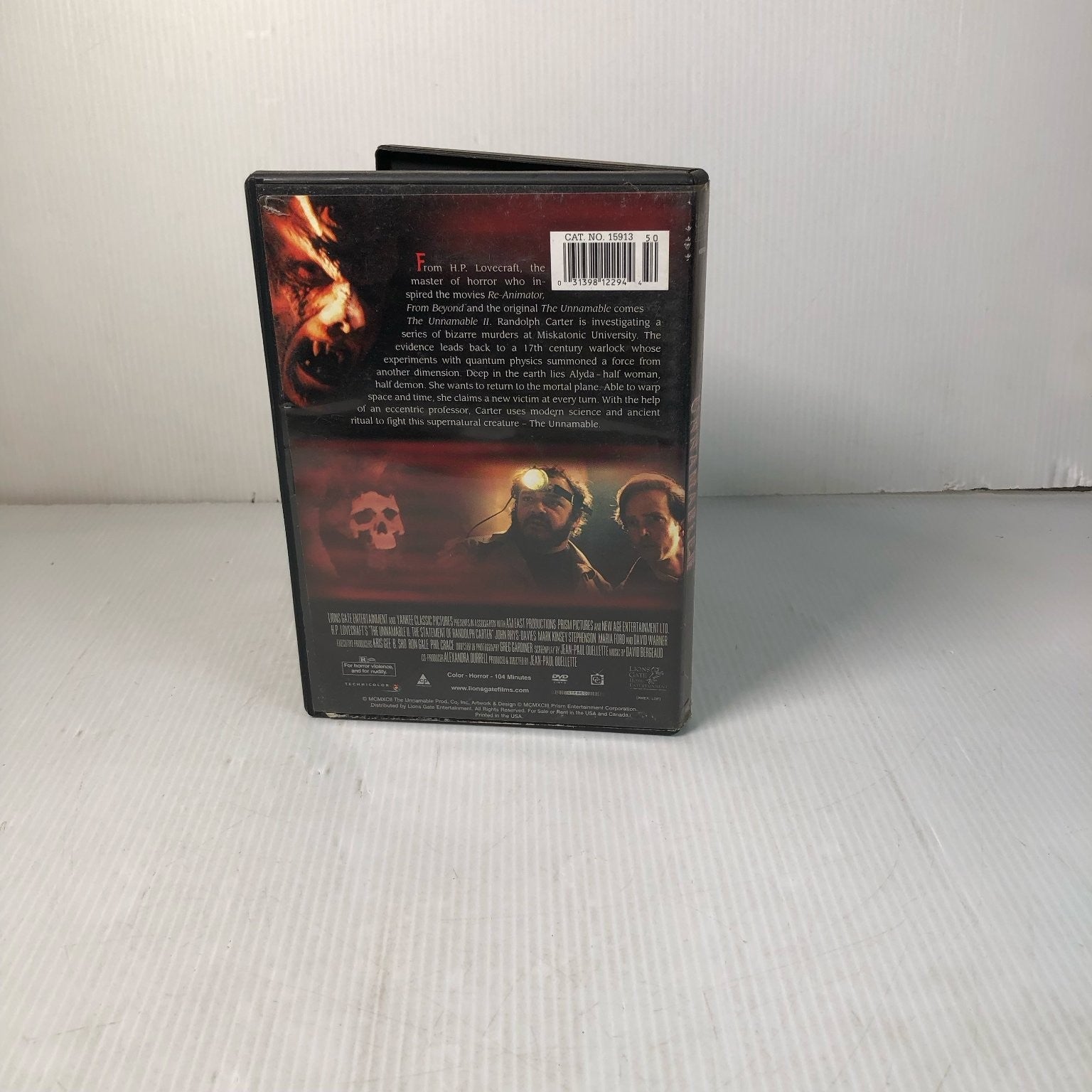 H.P. Lovecraft's The Unnamable II DVD 2004 John Rhys-Davies Horror Film