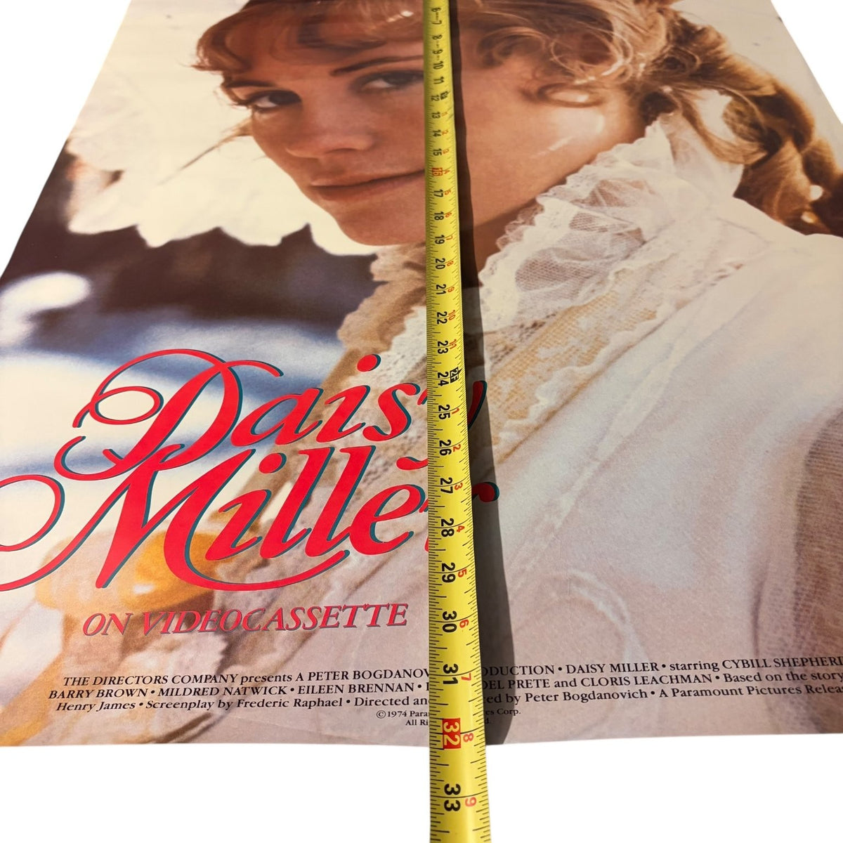 Vintage Daisy Miller 1986 Video Store Movie Poster Cybill Shepherd Period Drama