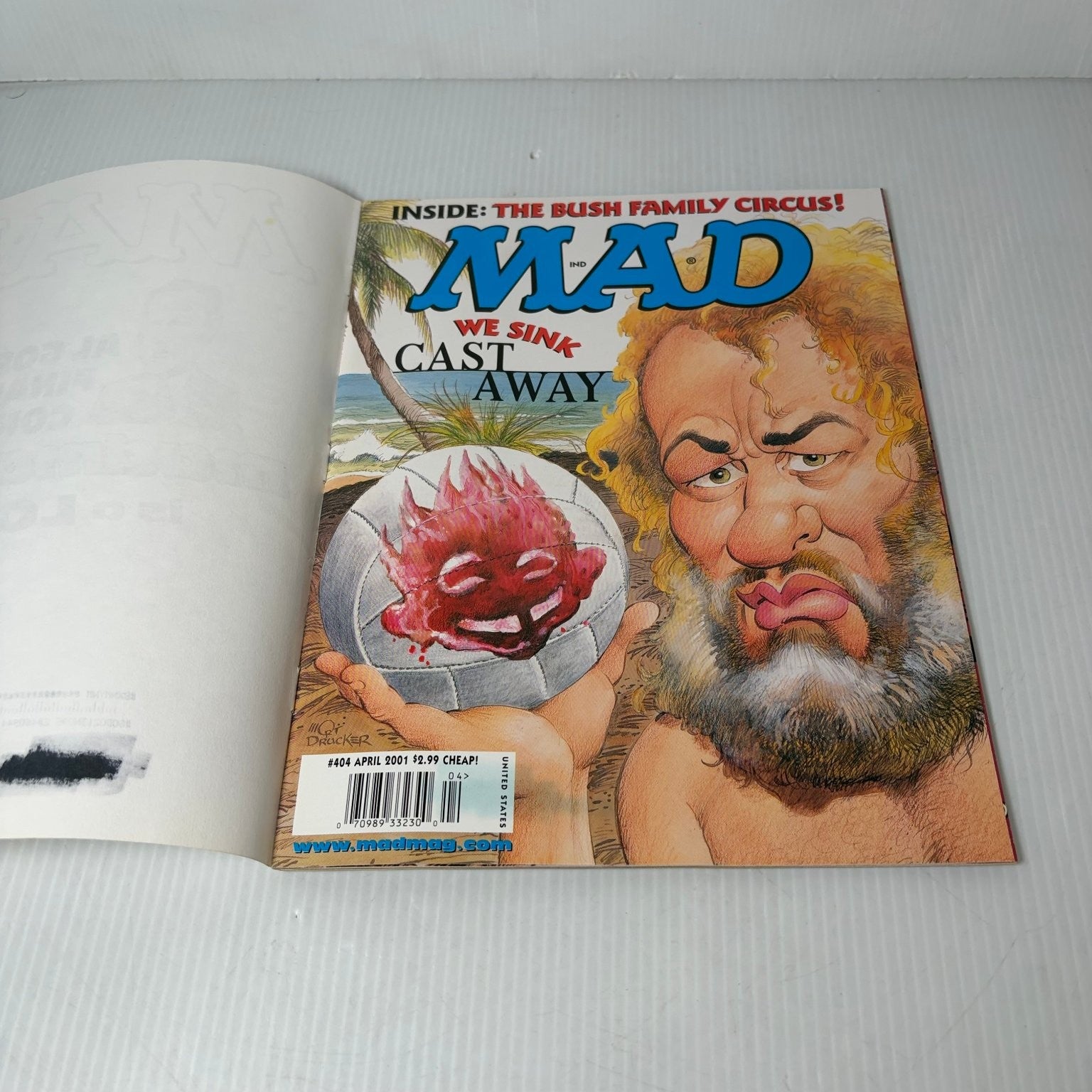 MAD Magazine April 2001 Cast Away Parody Joe Drucker Humor Satire