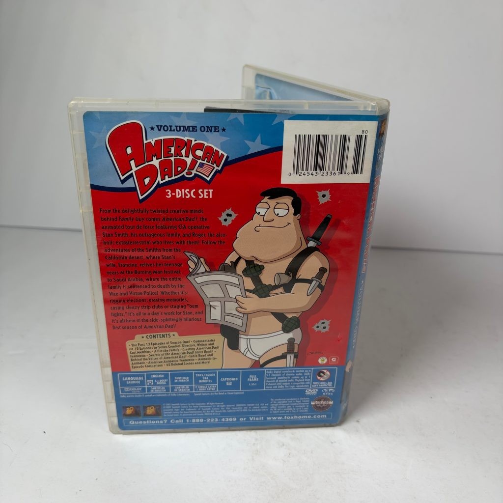 American Dad! Volume One 3-Disc DVD Set Season 1 First 13 Episodes Seth MacFarla