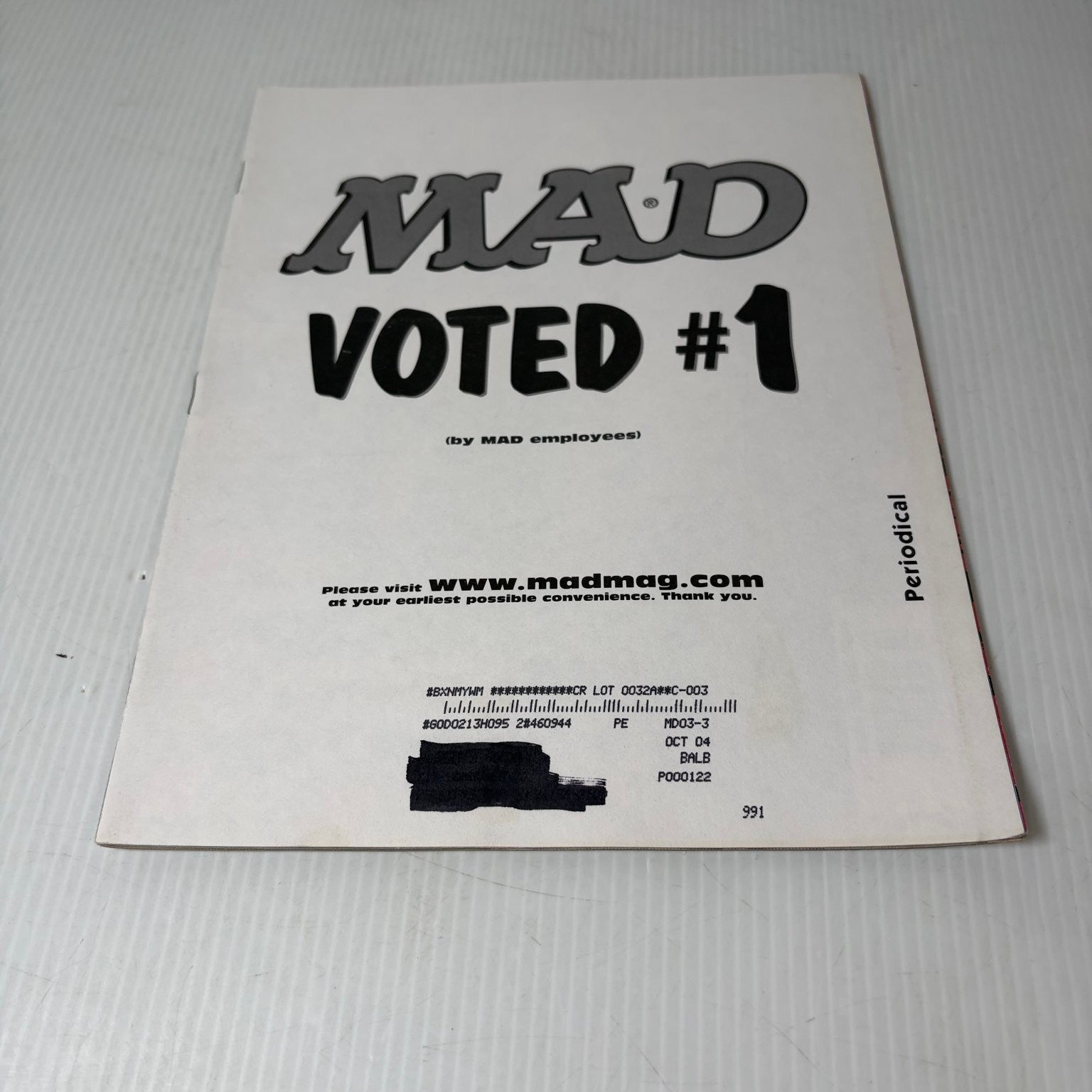 MAD Magazine October 2003 NASCAR STRIPPED BARE! Alfred E. Neuman Humor