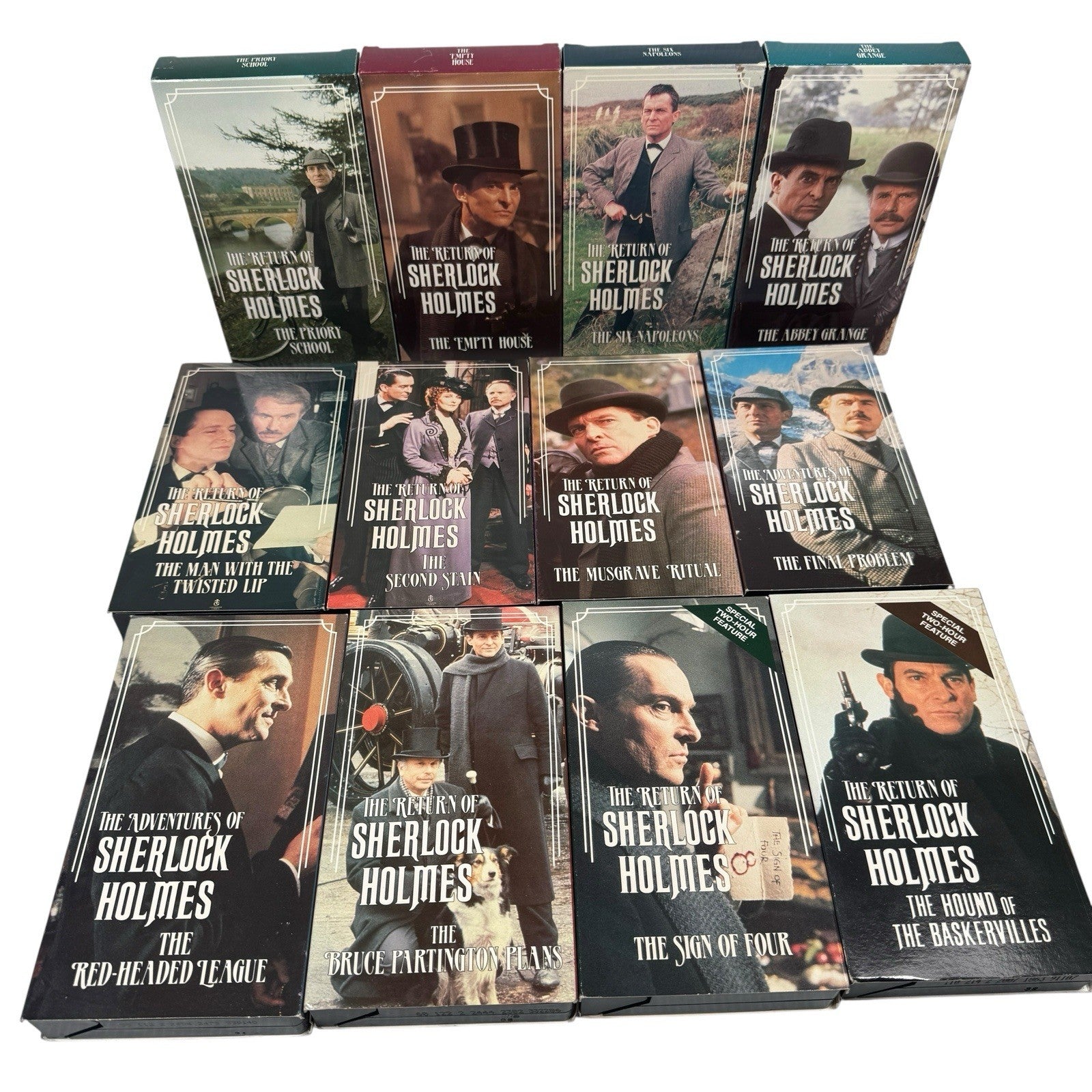 The Return of Sherlock Holmes & Adventures Lot of 12 VHS Videotapes