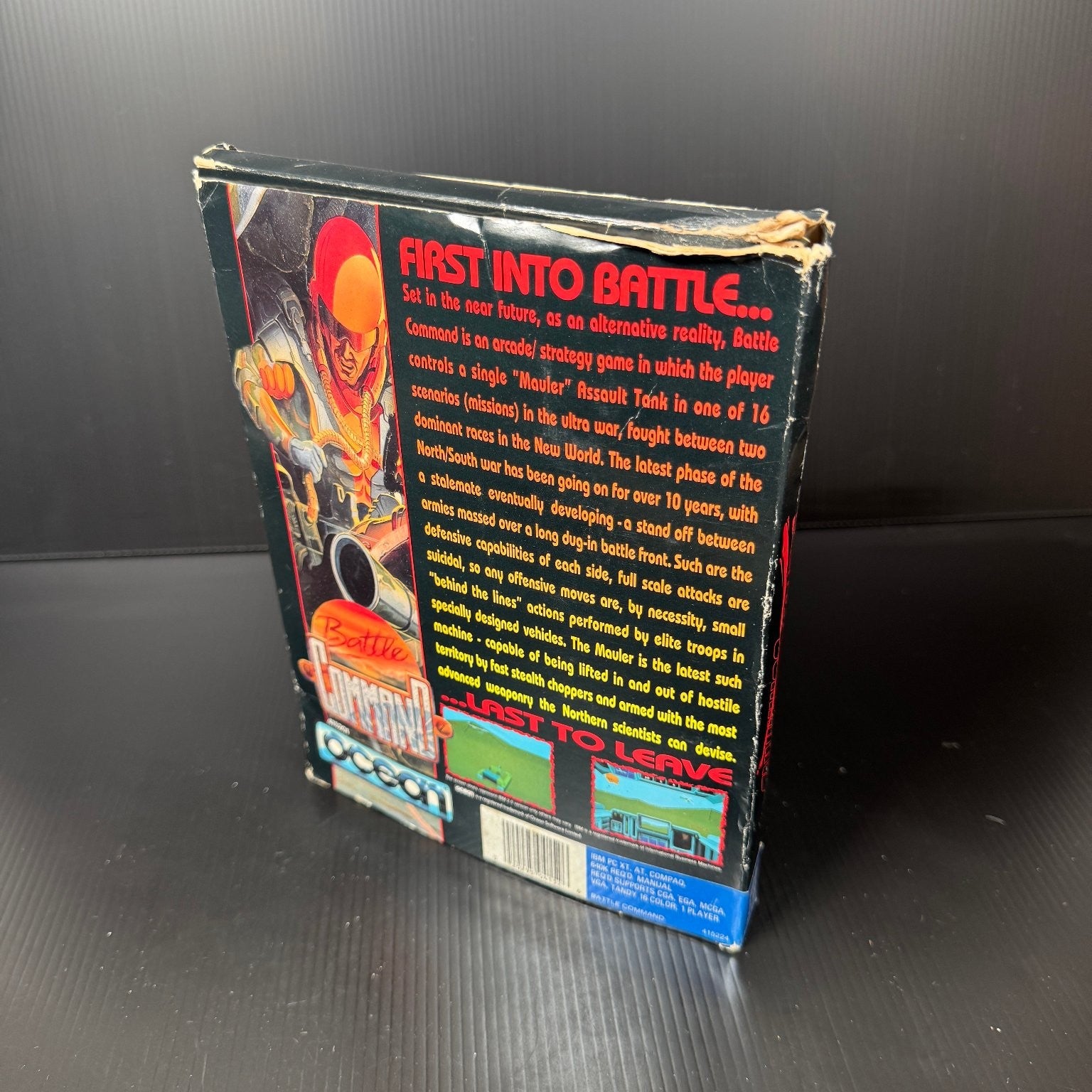 Battle Command IBM PC Big Box 5.25" Floppy Retro Game Strategy Tank Combat