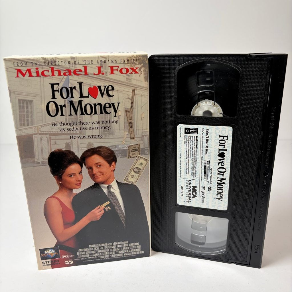 For Love Or Money VHS Michael J. Fox MCA Universal Romantic Comedy