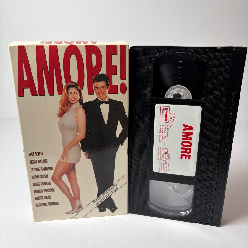 Amore! VHS Jack Scalia Kathy Ireland George Hamilton 1993 Romantic Comedy PG-13