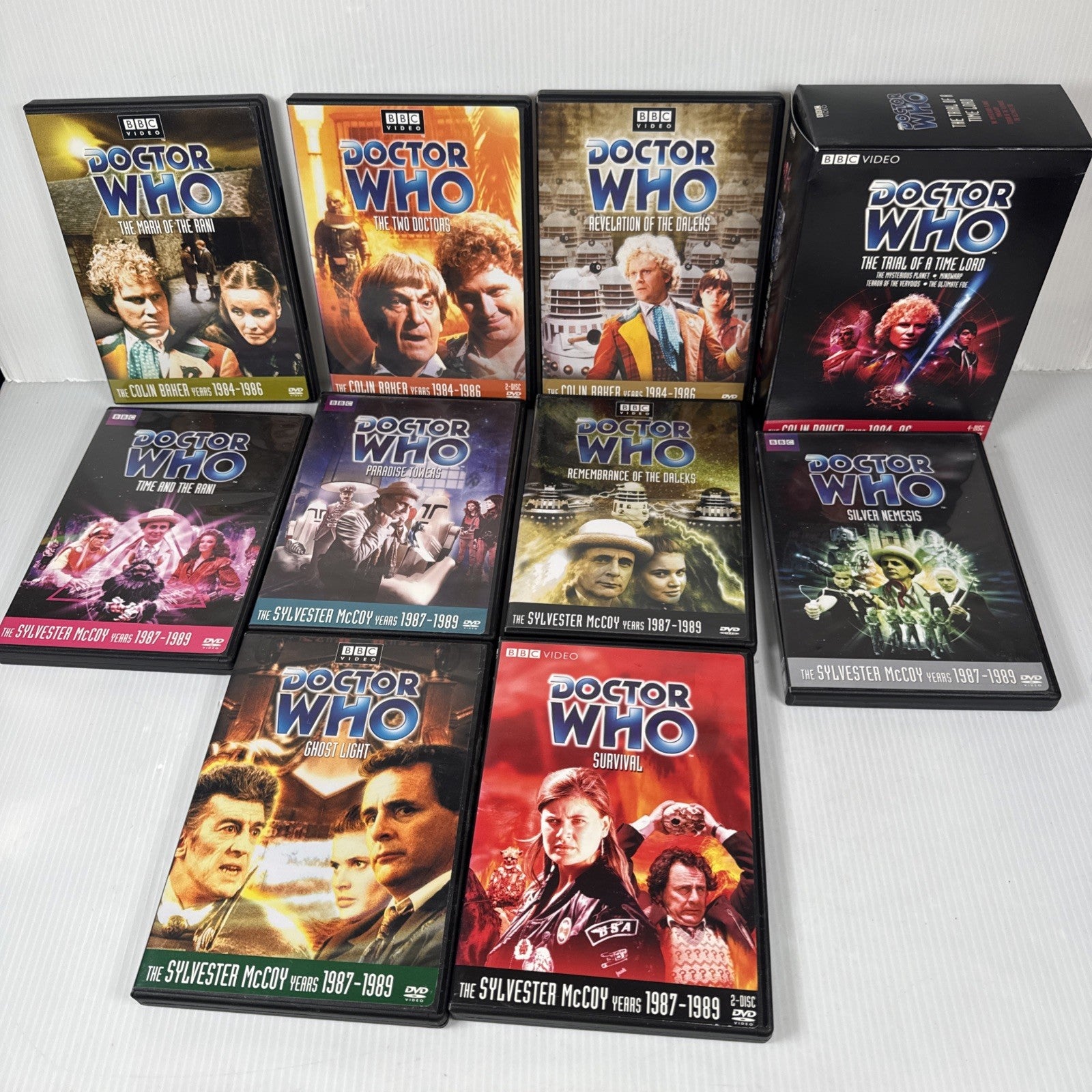 Mixed Lot 13 Doctor Who DVDs Colin Baker & Sylvester McCoy Years US Release
