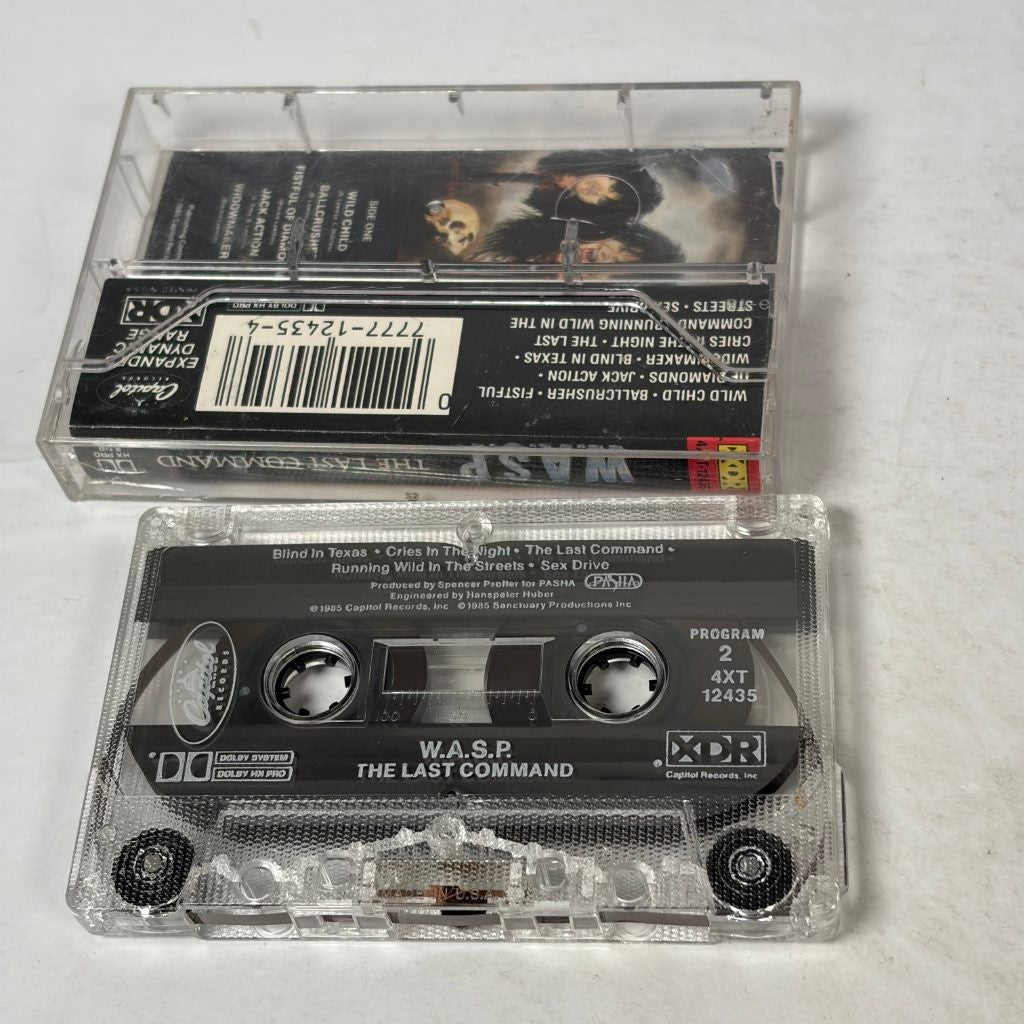 W.A.S.P. The Last Command Cassette Tape 1985 Capitol Records Heavy Metal 4XT-124