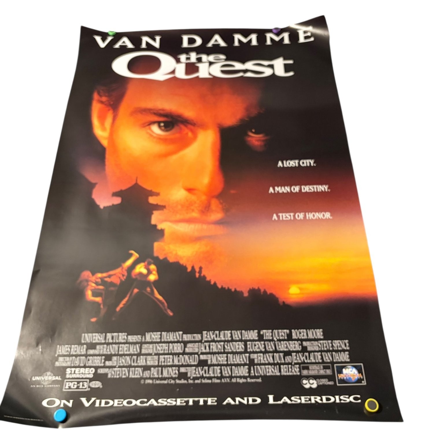 The Quest 1996 One-Sheet Movie Poster Universal Van Damme