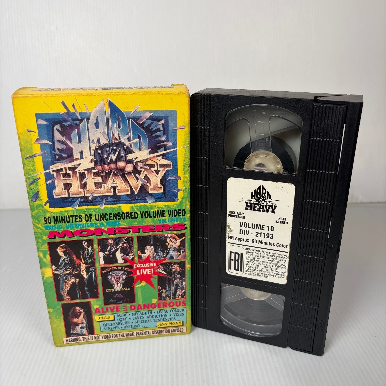 Hard N Heavy VHS 1990 Heavy Metal Music Video Volume 10 MCA