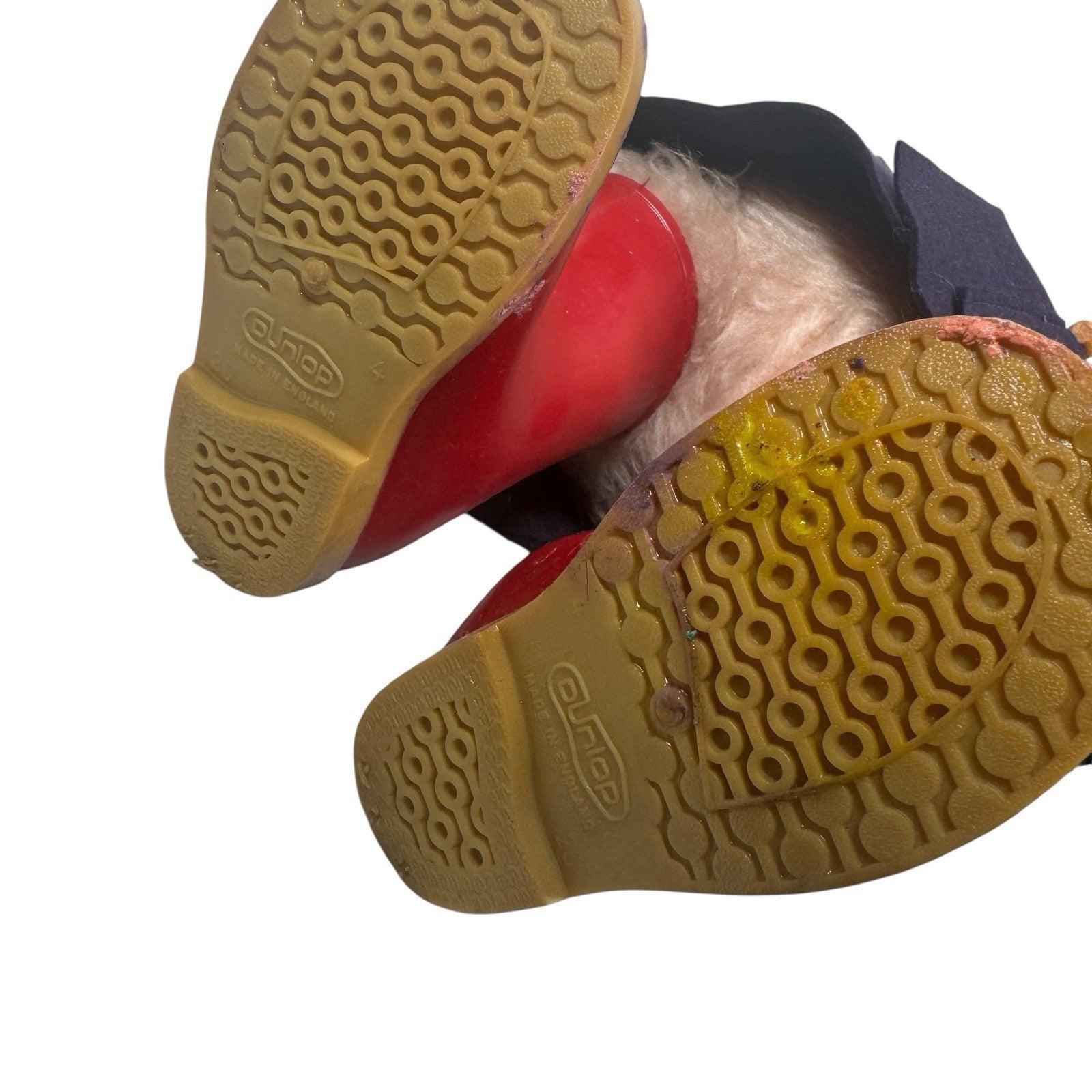 Vintage Gabrielle Designs Paddington Bear Early 1970s Dunlop Boots (Worn As Is)